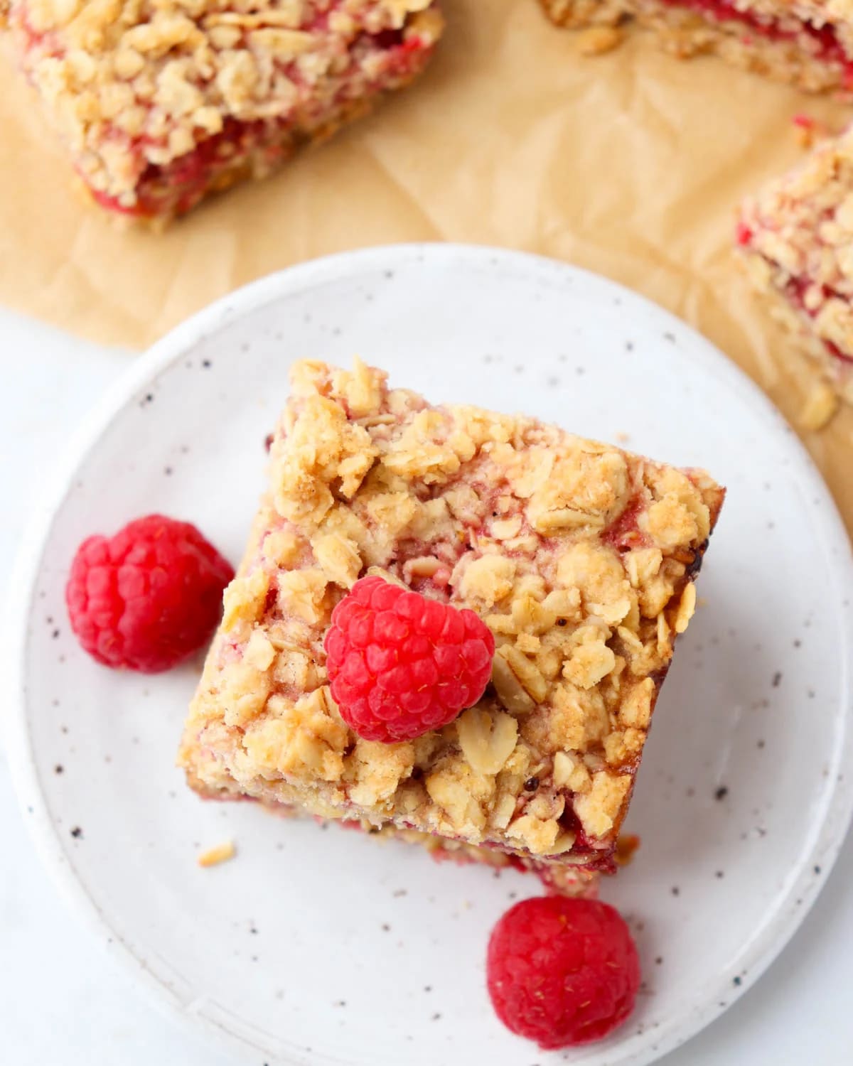 Raspberry Oatmeal Crumble Bars