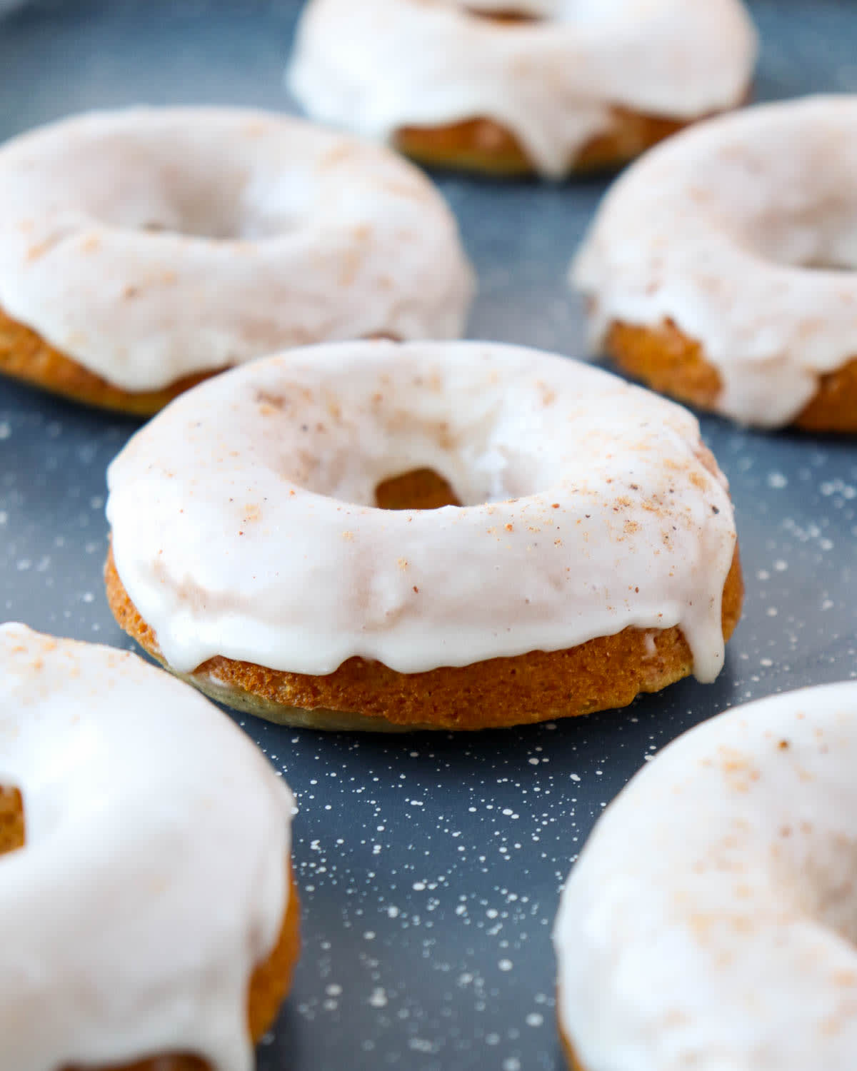 Baked Eggnog Donuts