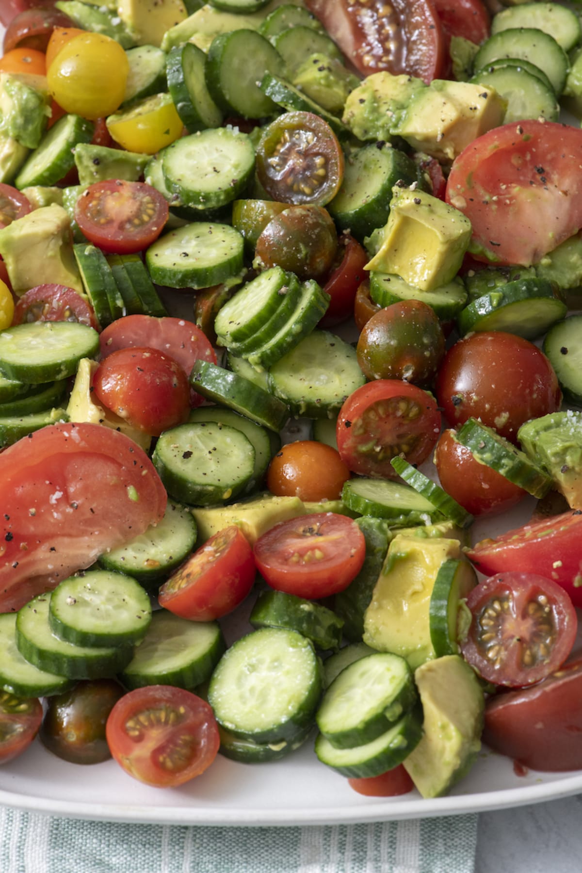 Avocado Cucumber Tomato Salad
