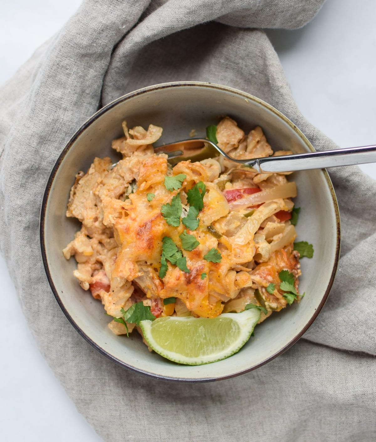 Baked Chicken Fajita Noodle Casserole