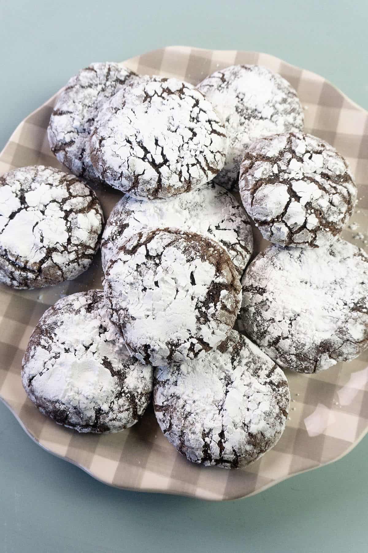 Crinkle Brownie Cookies