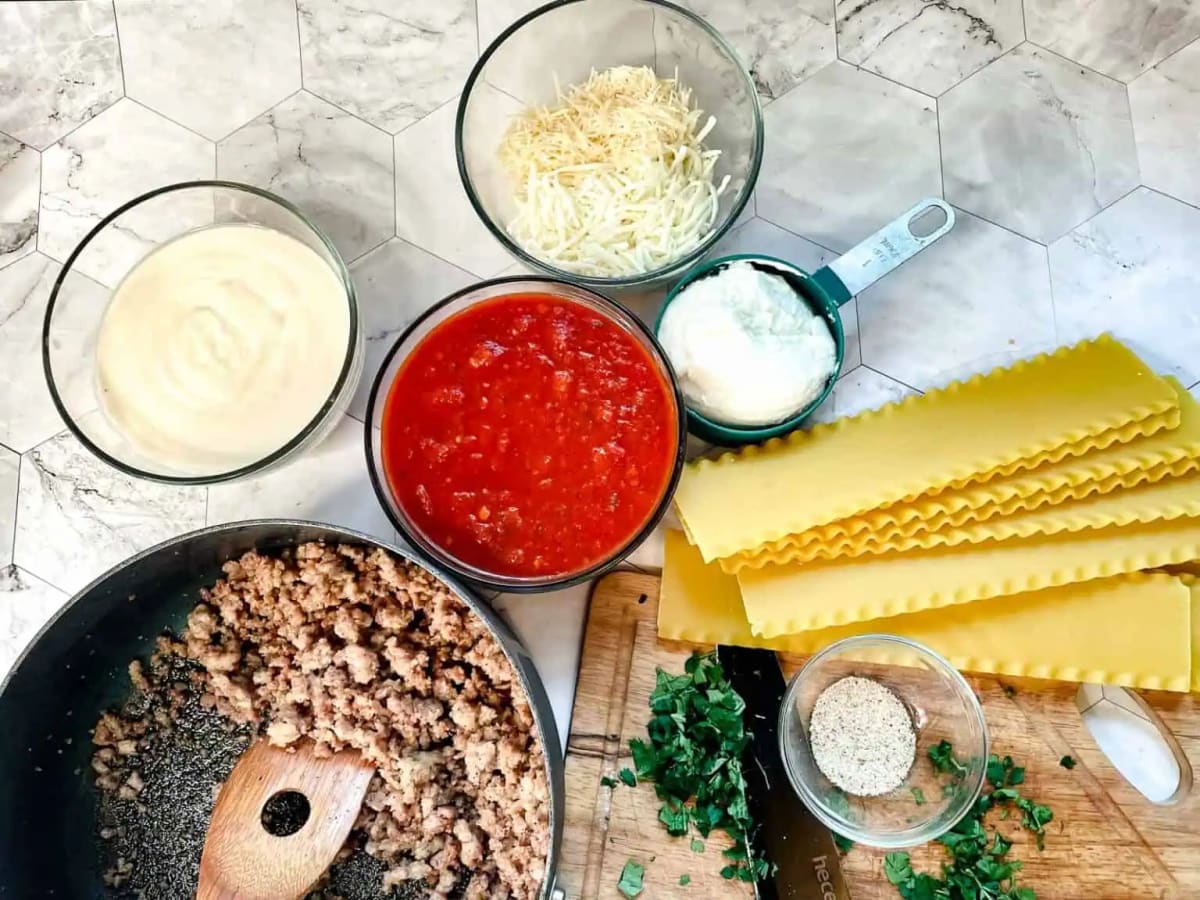 30 Minute Skillet Lasagna