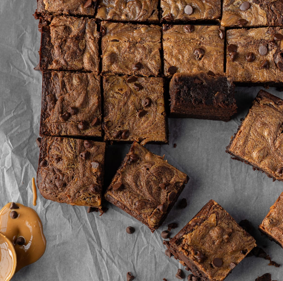 Brown Butter Brownies with Peanut Butter