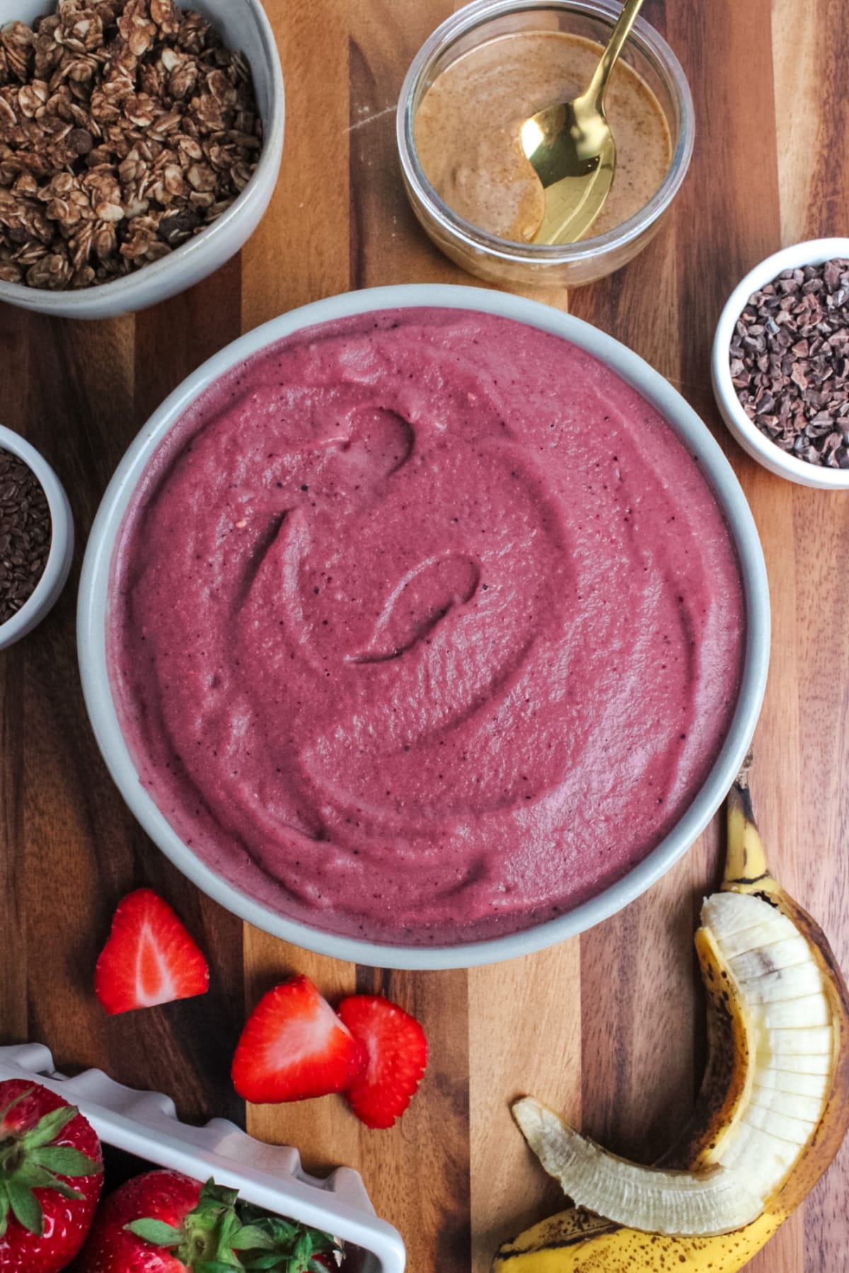 Strawberry Banana Espresso Smoothie Bowl