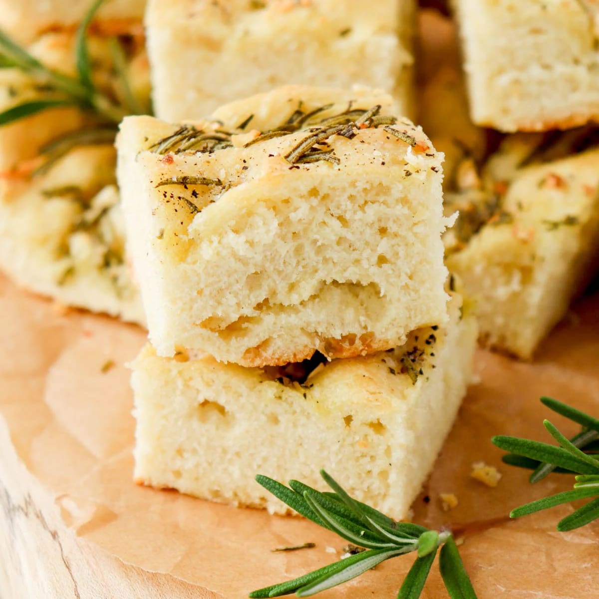 Quick Garlic Rosemary Focaccia Bread