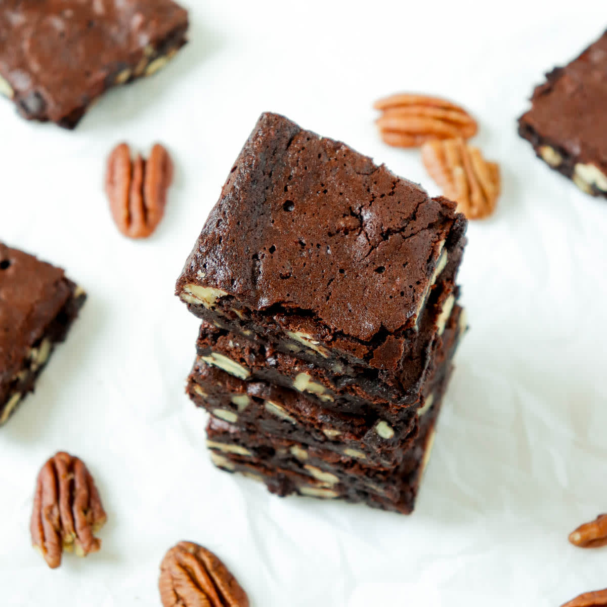 Flourless Pecan Brownies