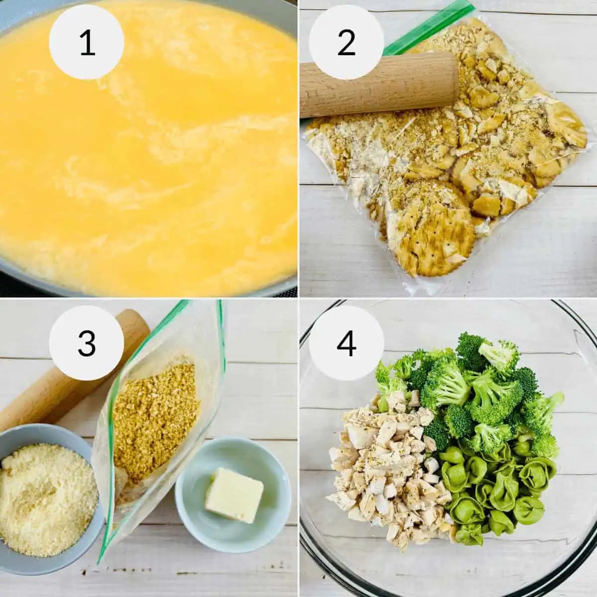 Chicken and Cheese Tortellini Bake