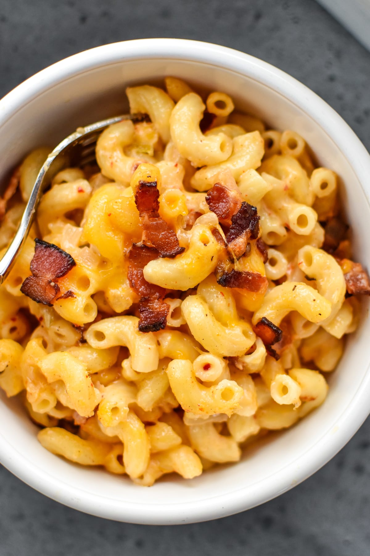 Kimchi Bacon Greek Yogurt Mac and Cheese