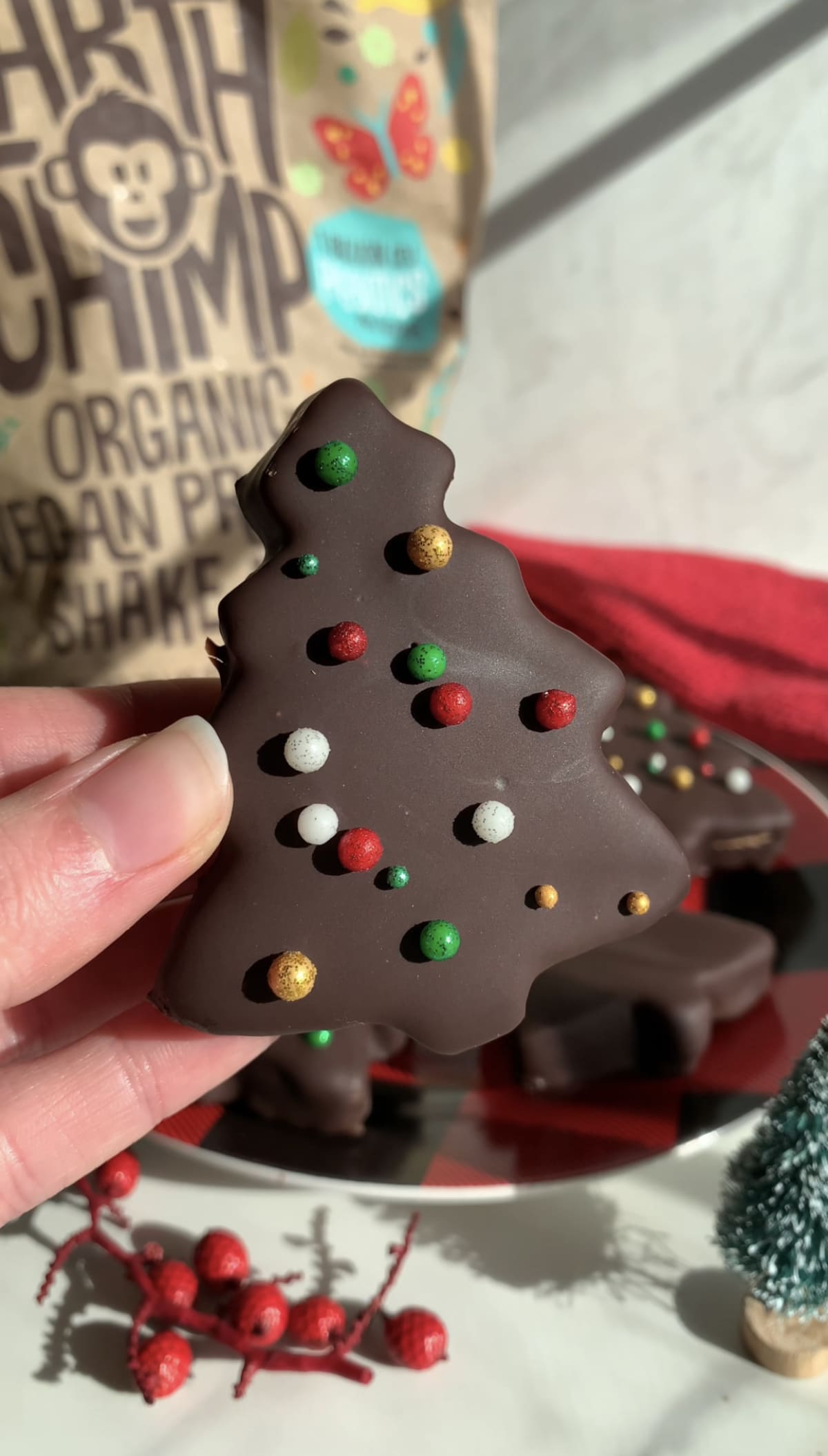 Homemade Reese's Peanut Butter Trees (High-Protein)