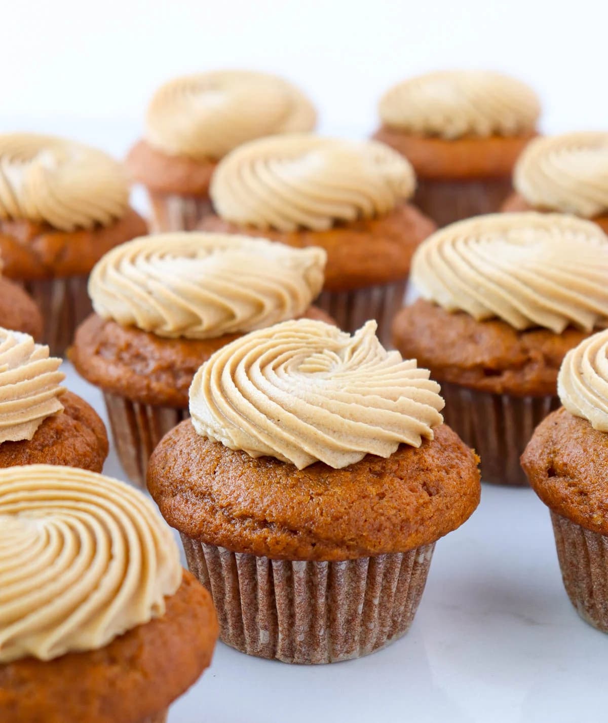 Pumpking Spice Cupcakes with Salted Caramel Frosting