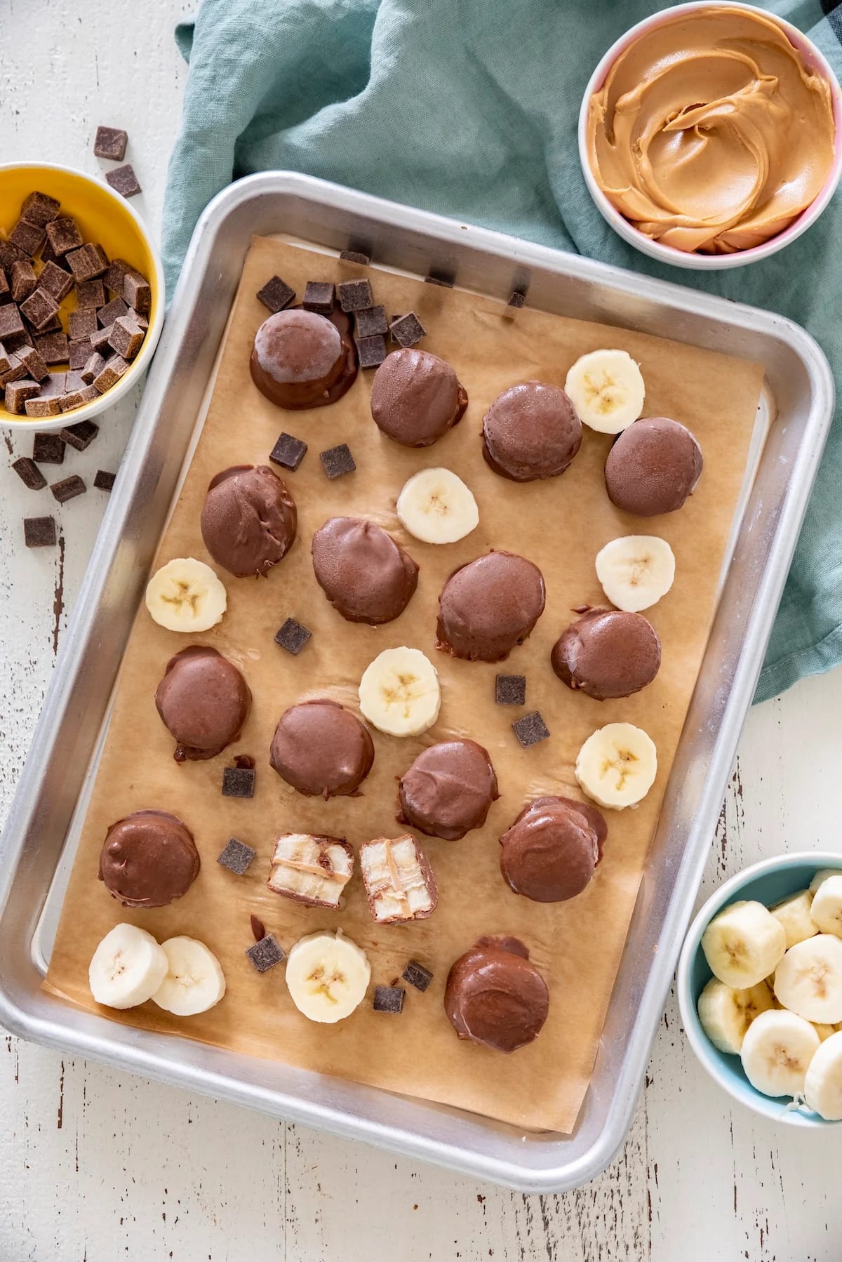 Frozen Chocolate Peanut Butter Banana Bites