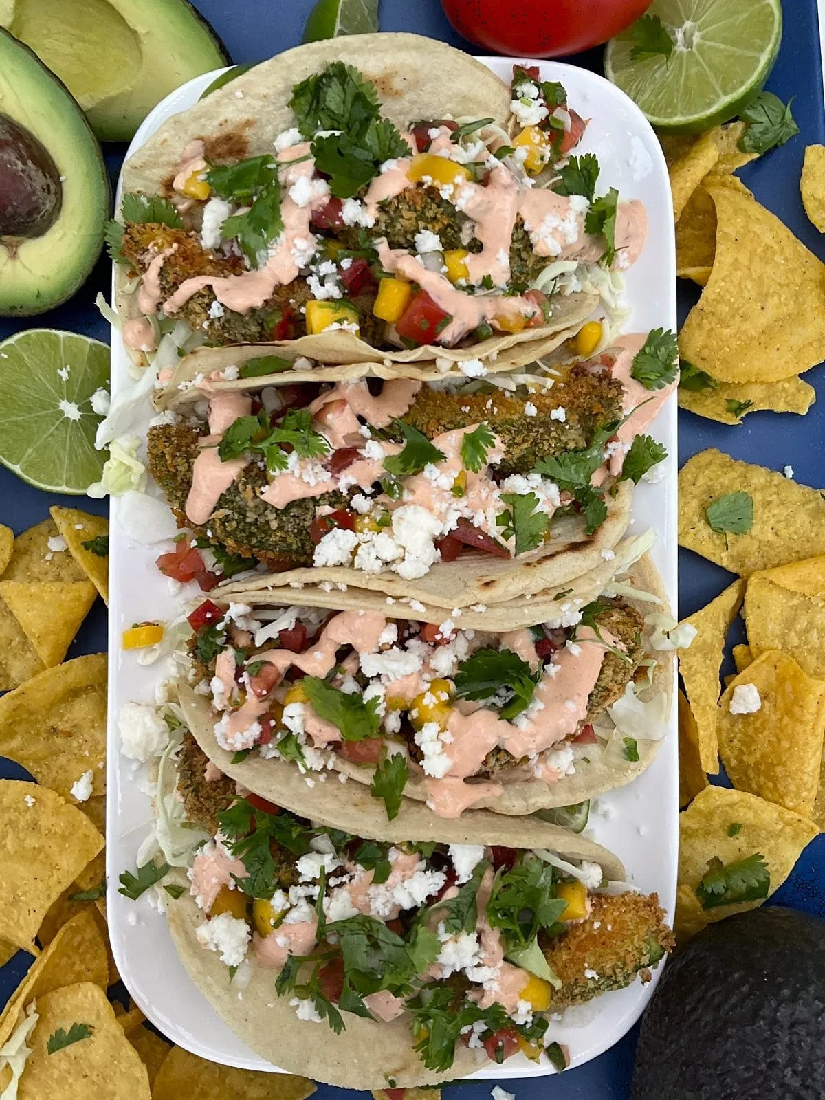 Crispy Avocado Tacos with Mango Salsa