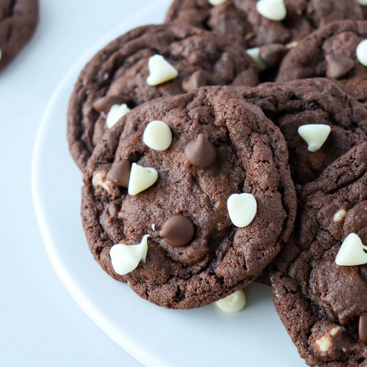 Triple Chocolate Fudge Cookies