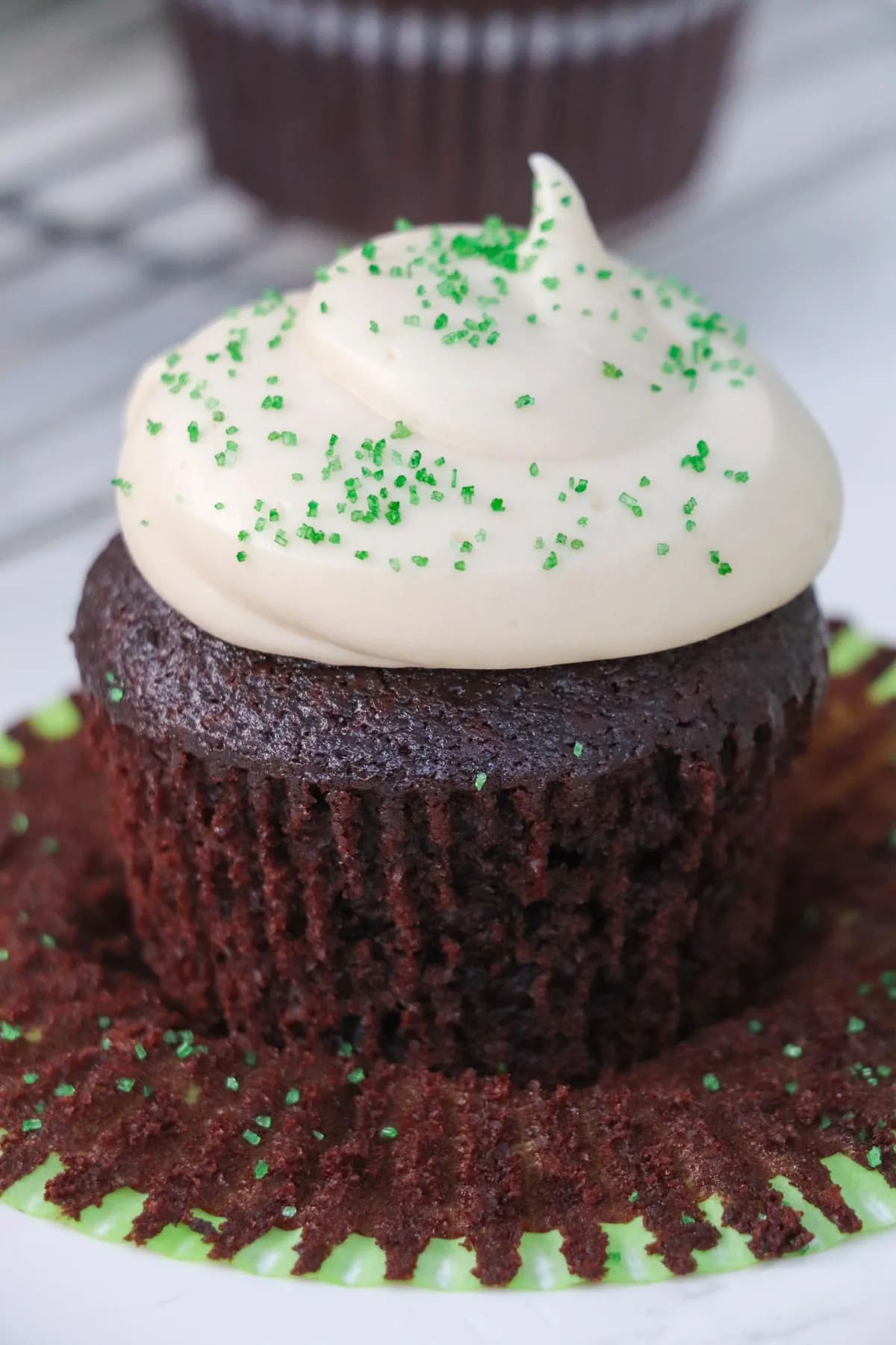 Irish Cream Chocolate Cupcakes
