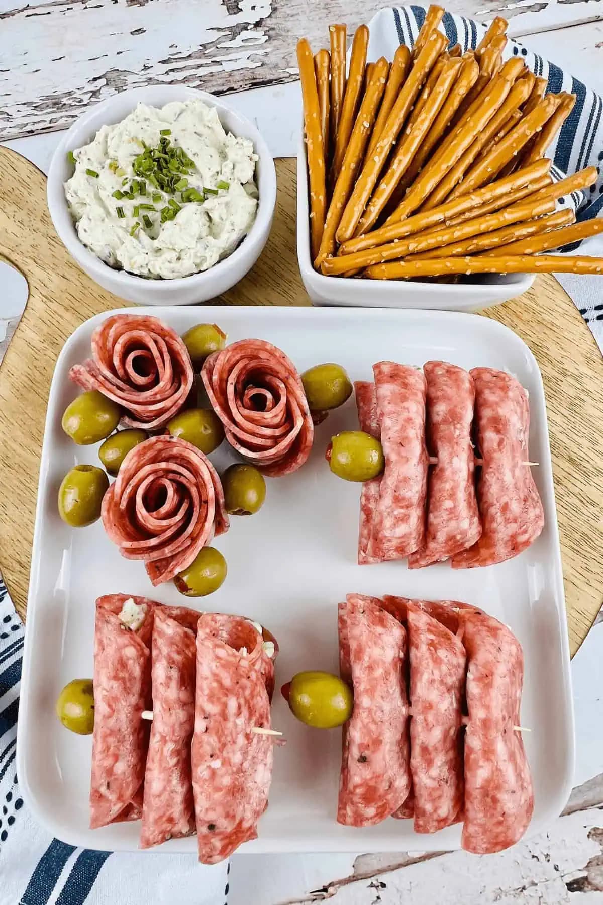Cream Cheese Salami Roll Ups