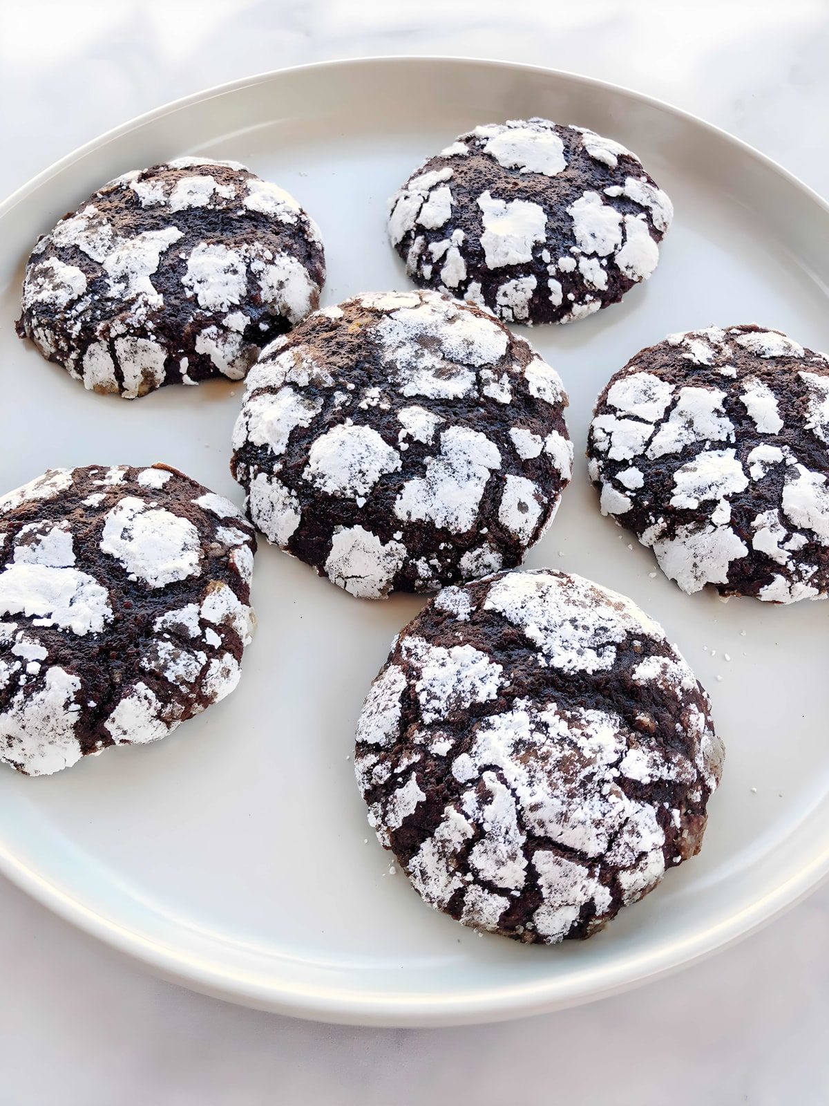 Peppermint Chocolate Crinkle Cookies