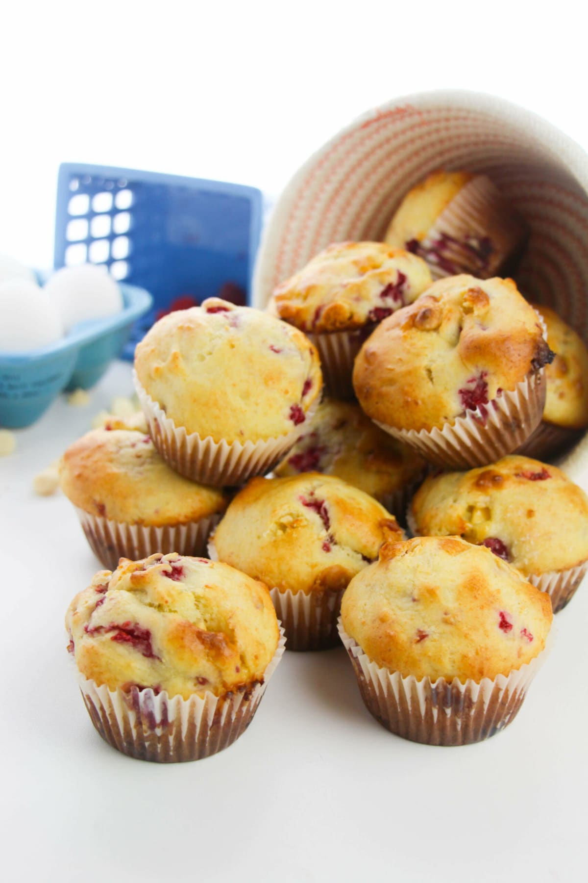 White Chocolate and Raspberry Muffins
