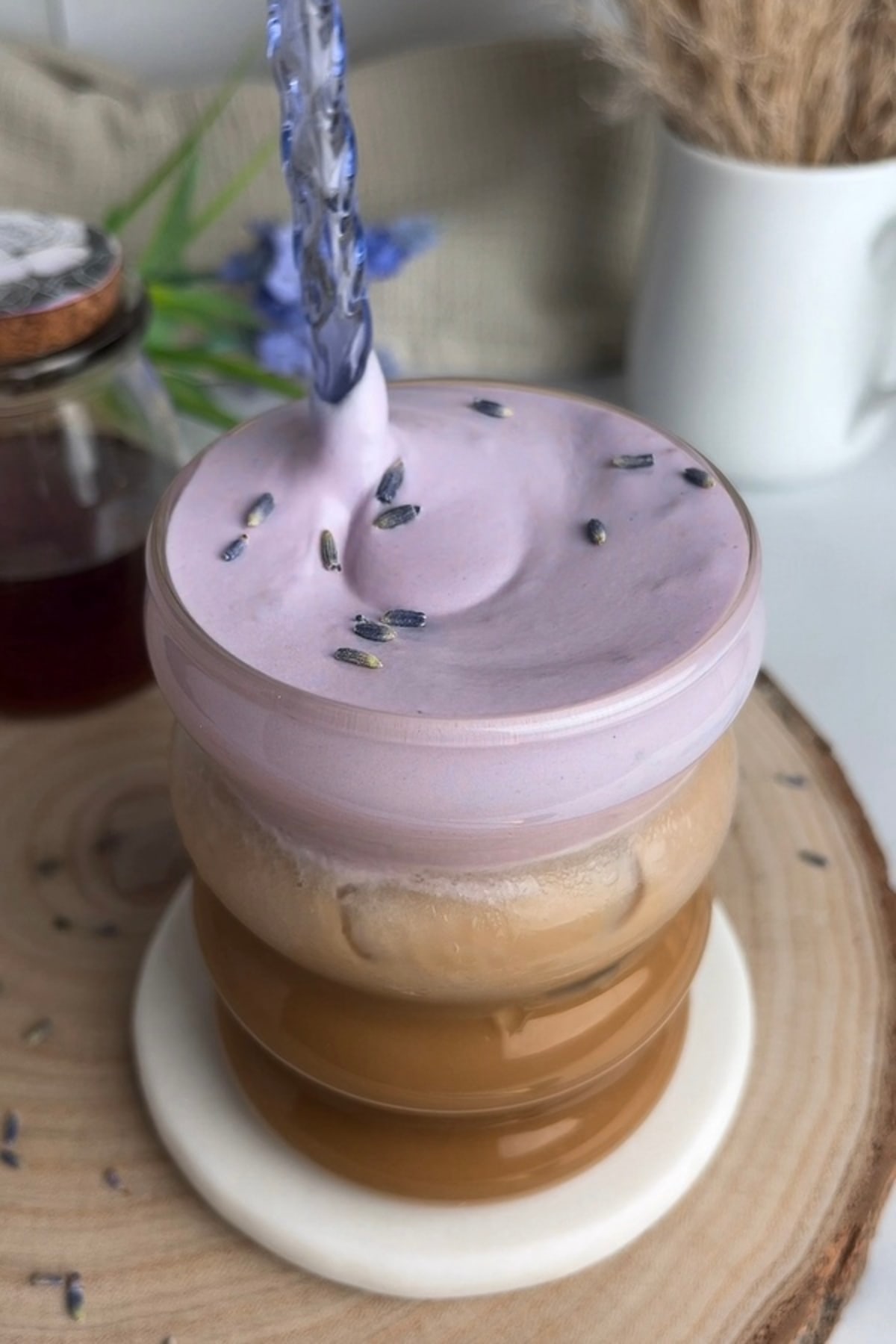 Iced Lavender Cream Oat Milk Latte