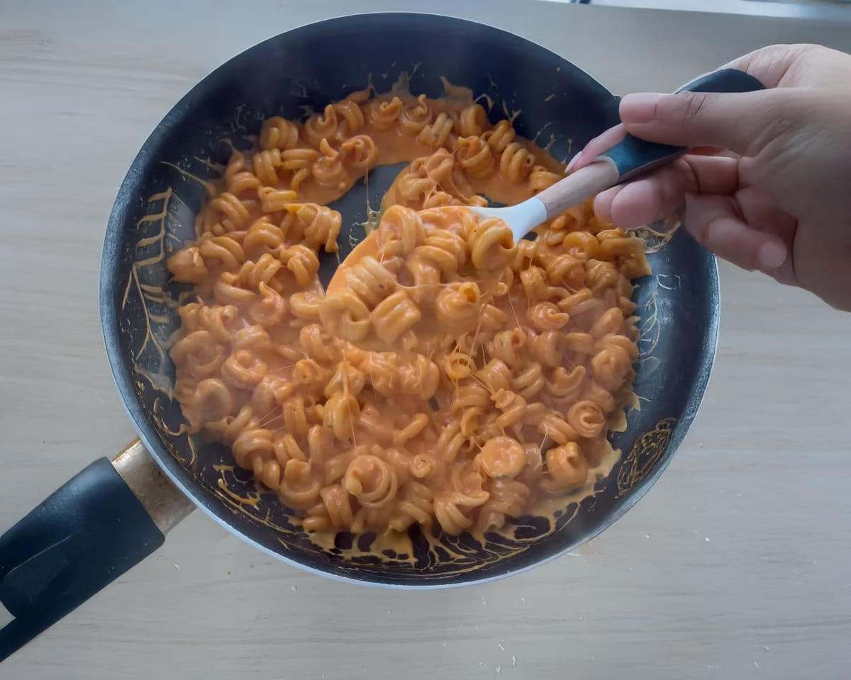 Gochujang Parmesan Mozzarella Pasta