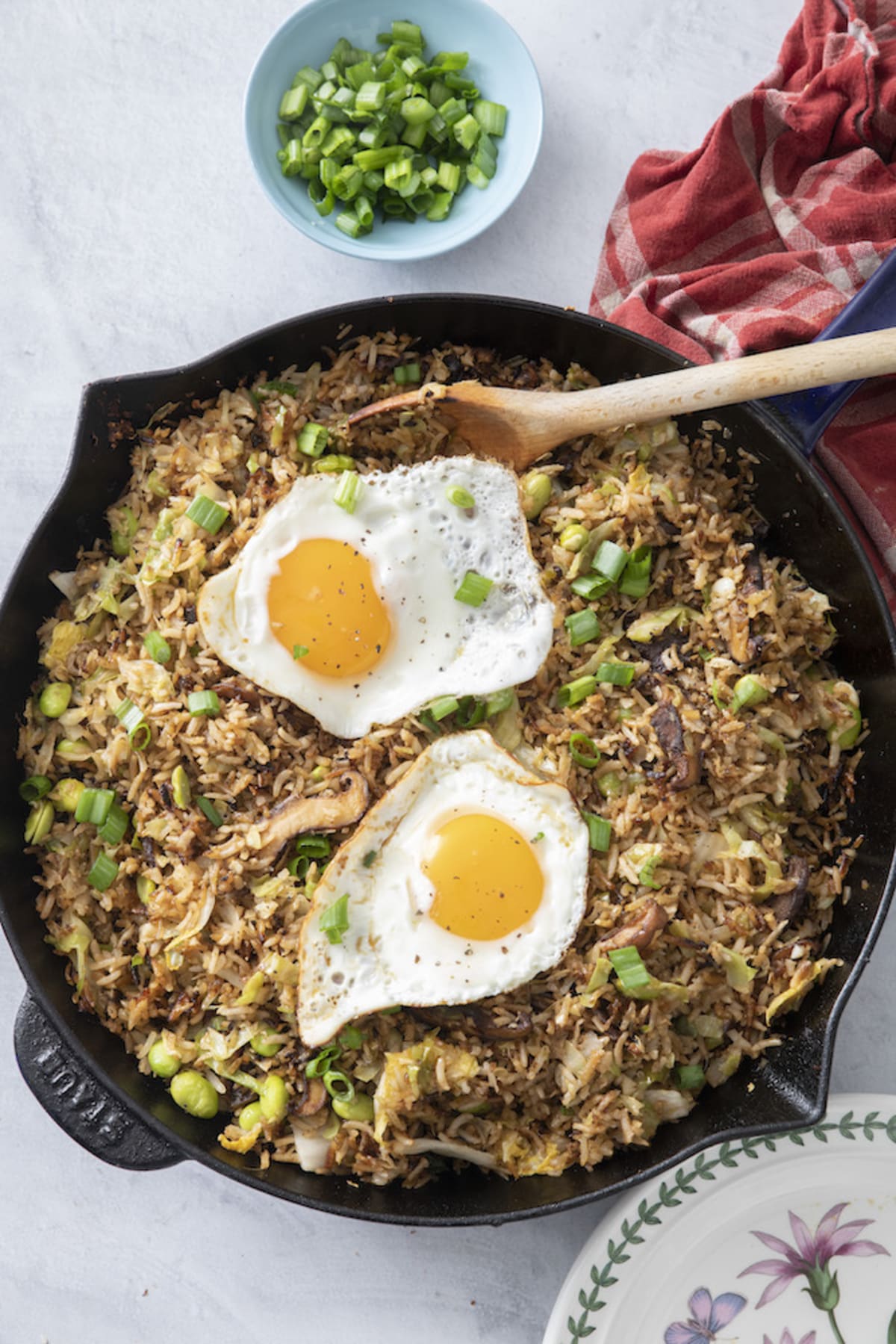 Crispy Rice with Shiitakes and Cabbage