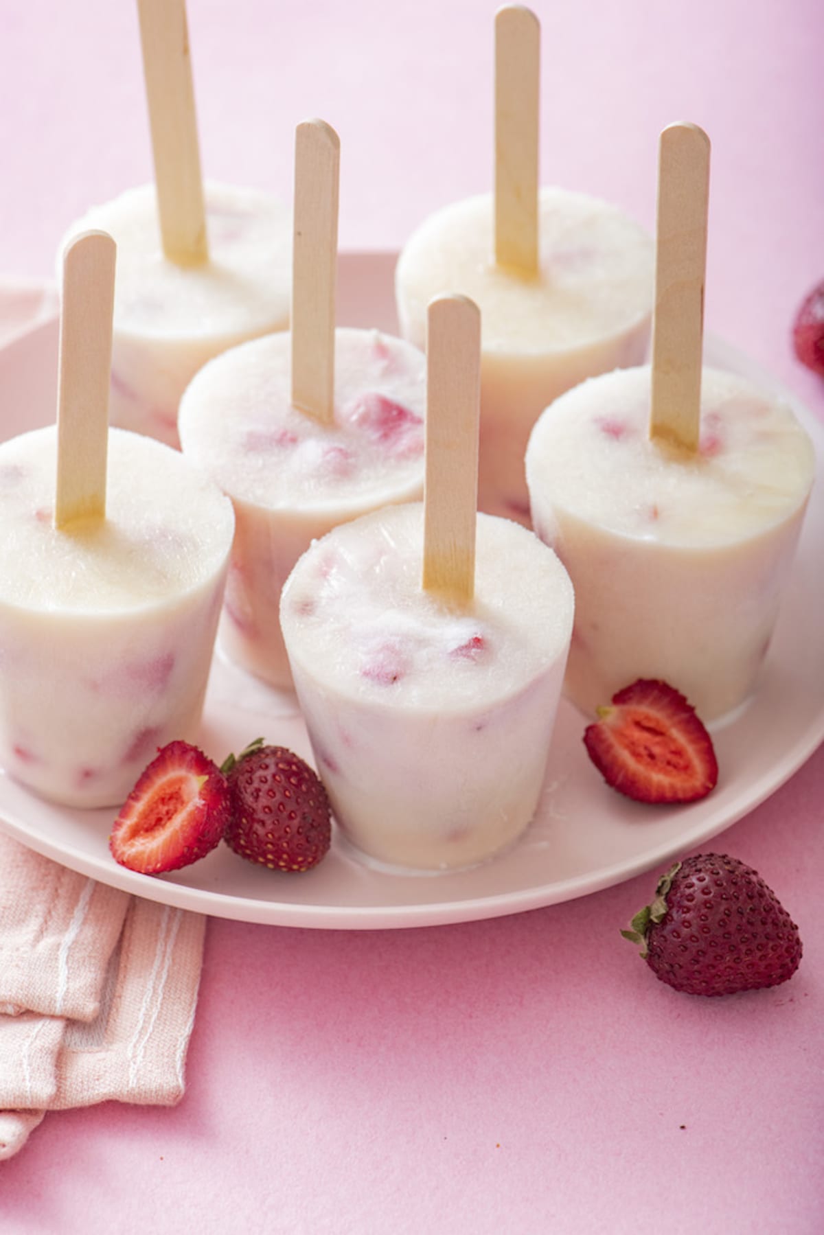 Strawberry Yogurt Ice Pops