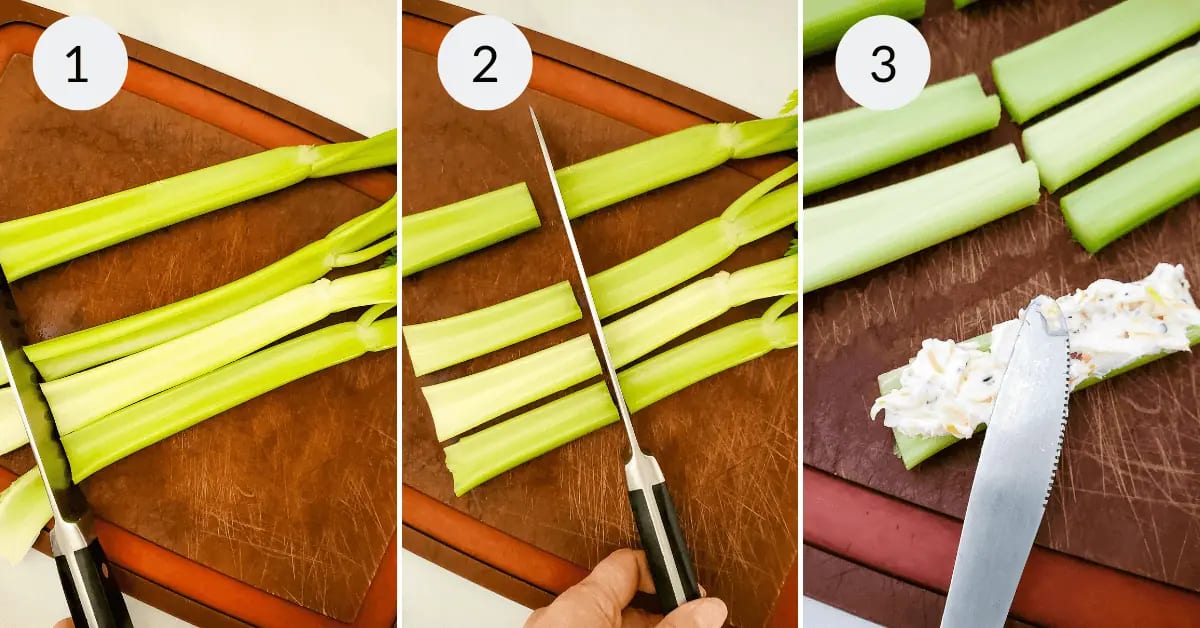 Bacon and Cream Cheese Stuffed Celery