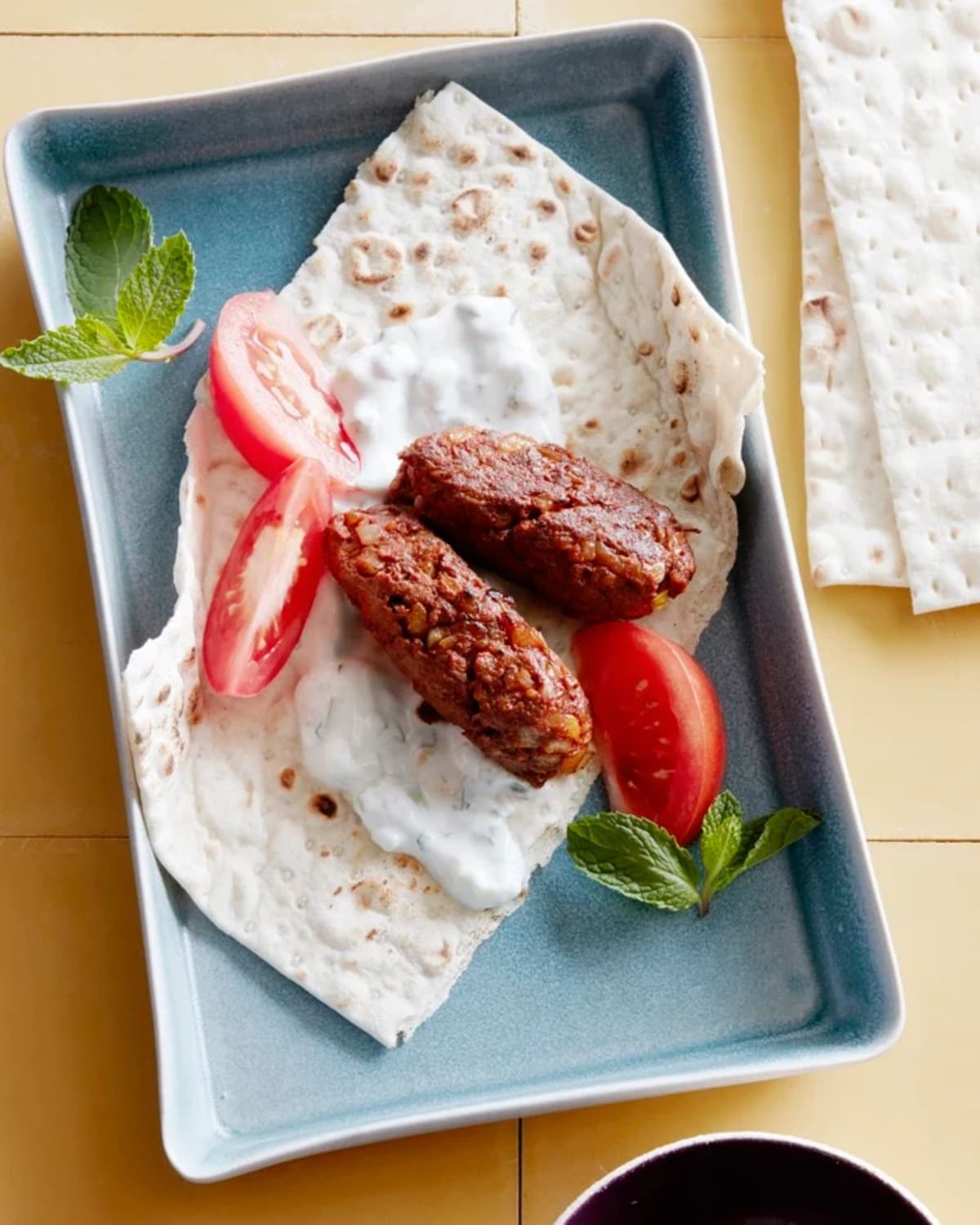 Beef Kofta with Lemon Yogurt Sauce