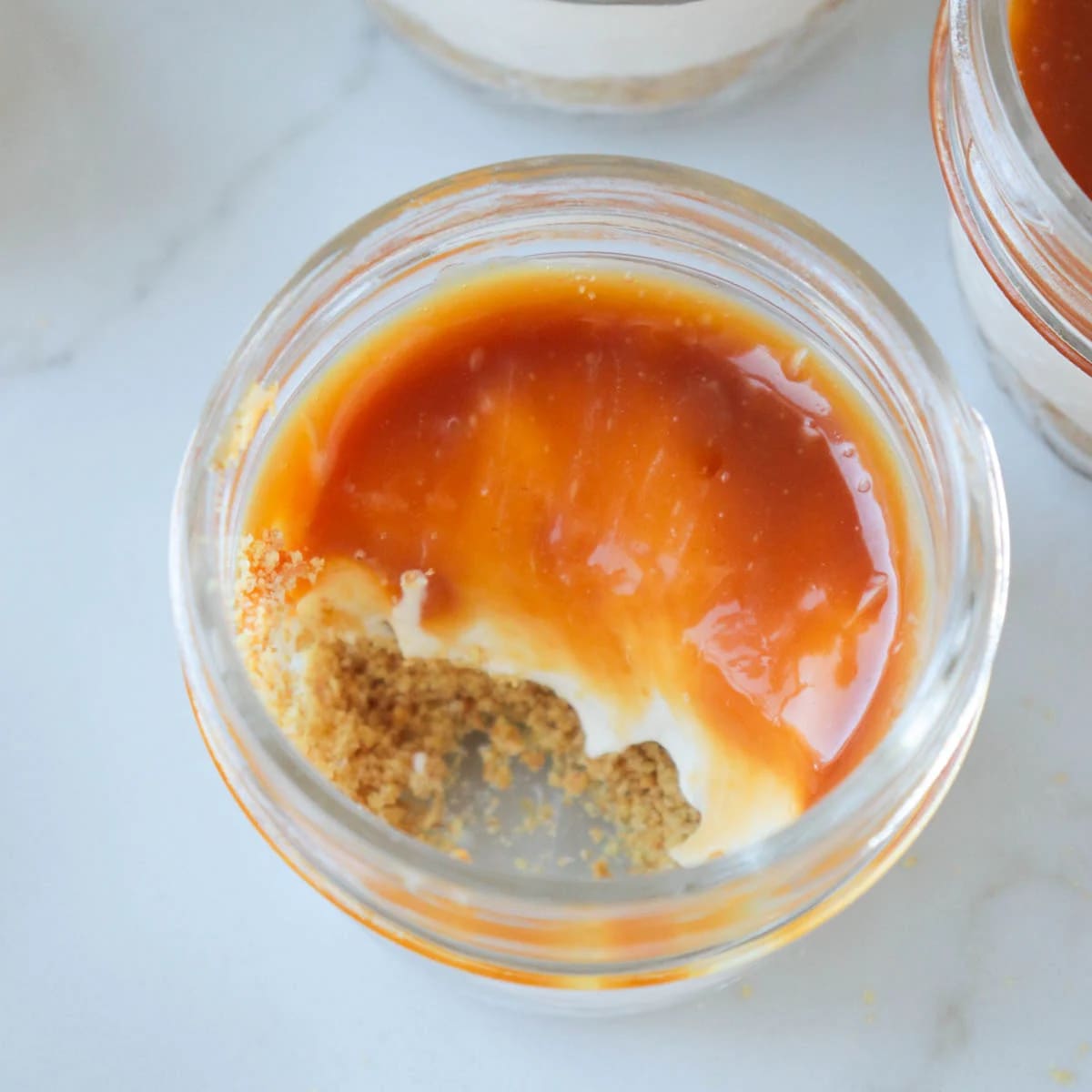 Caramel Cheesecakes in a Jar