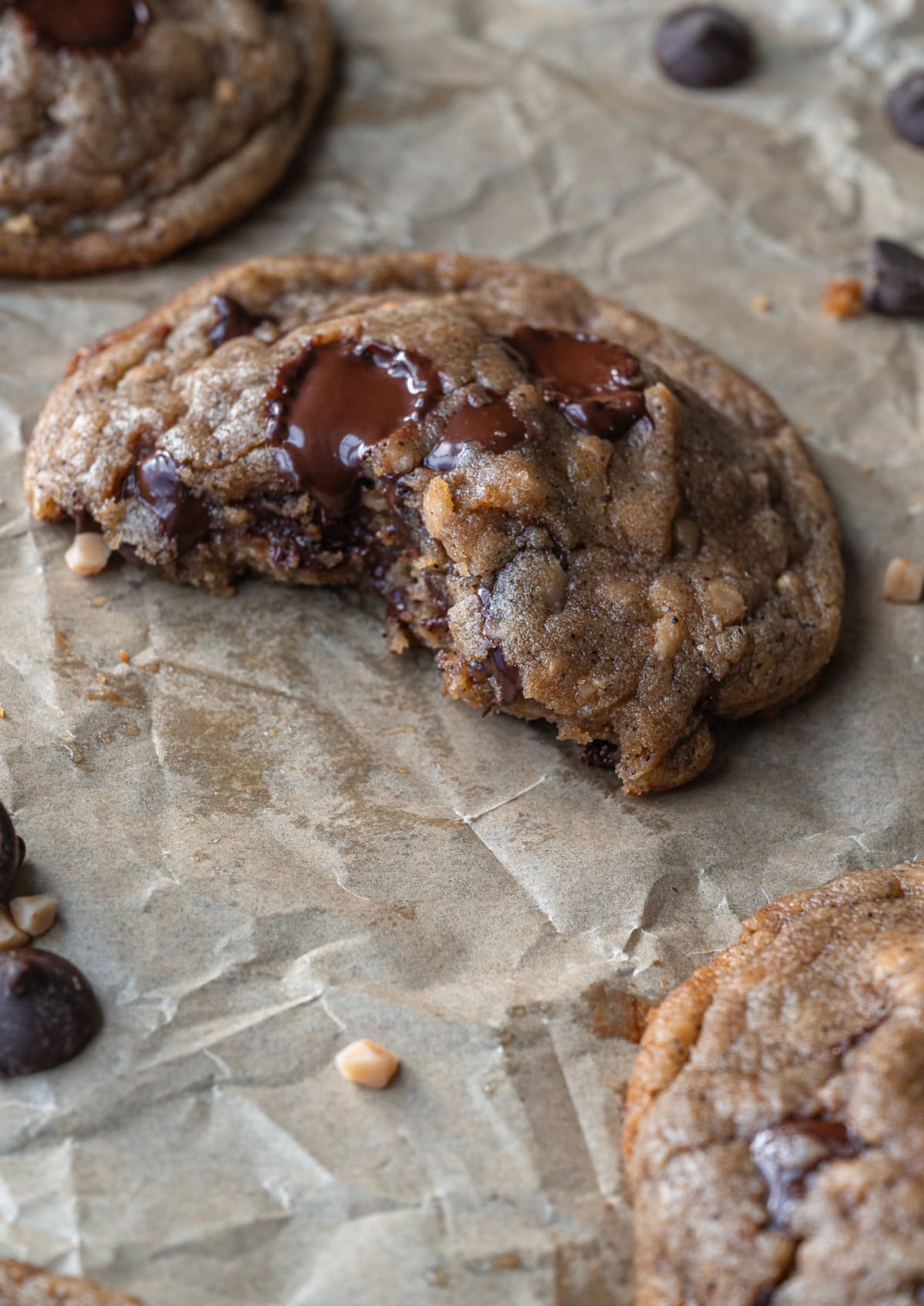 Brown Butter Espresso Toffee Chocolate Chip Cookie