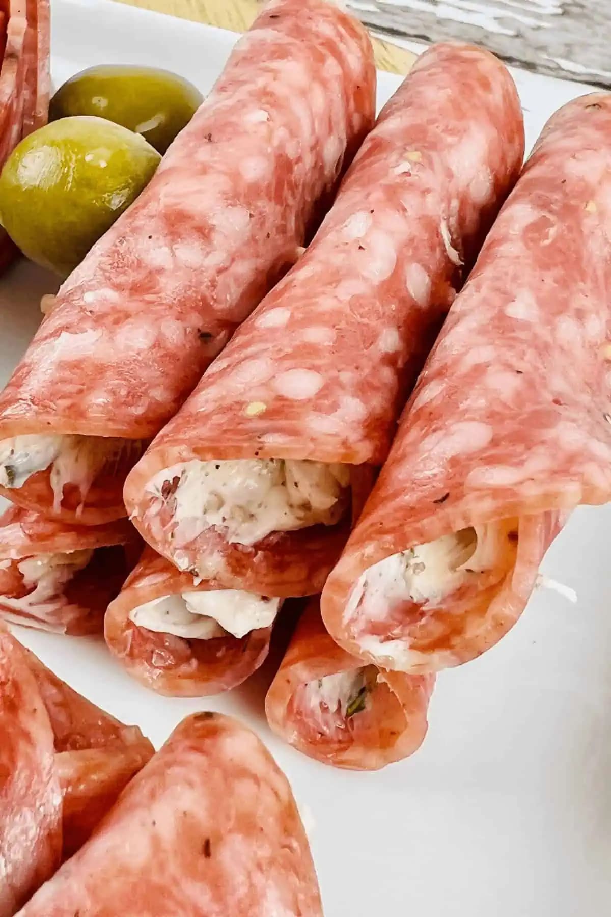 Cream Cheese Salami Roll Ups