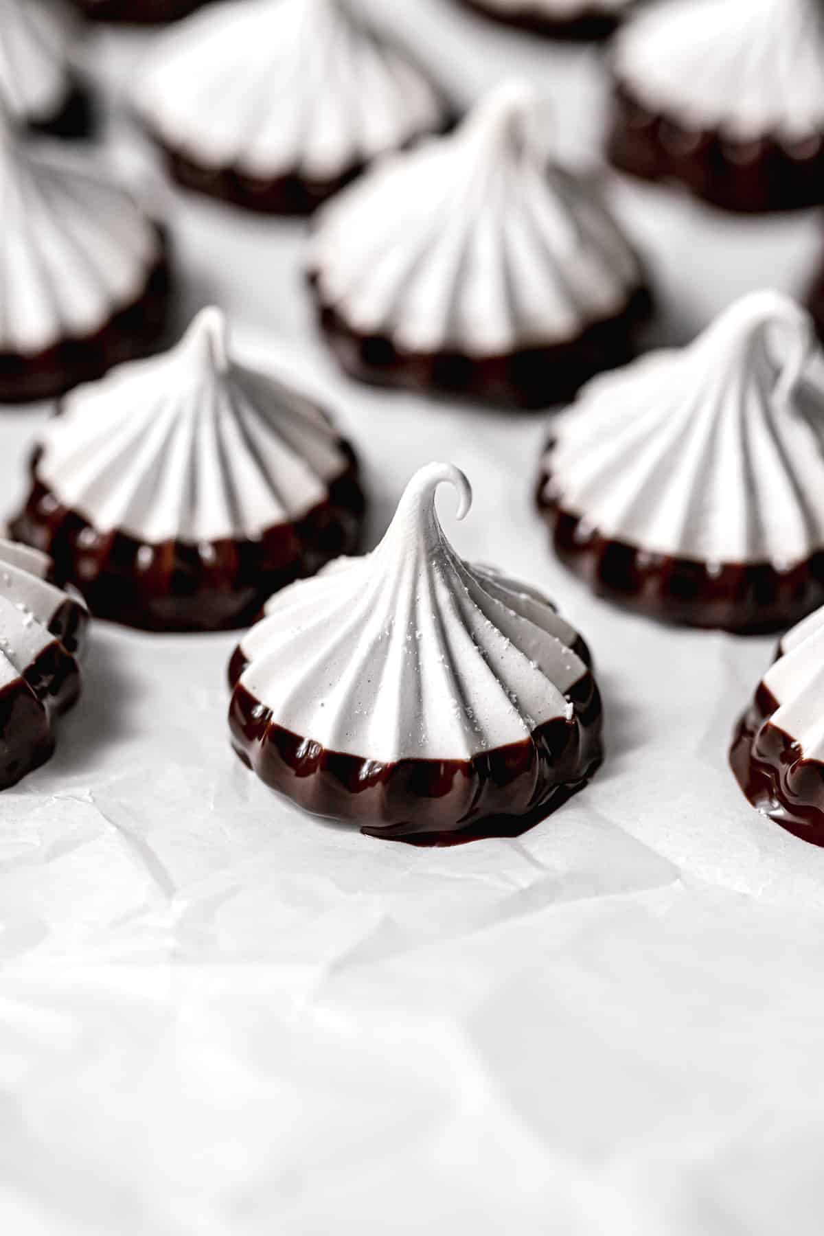 Chocolate Dipped Meringue Cookies