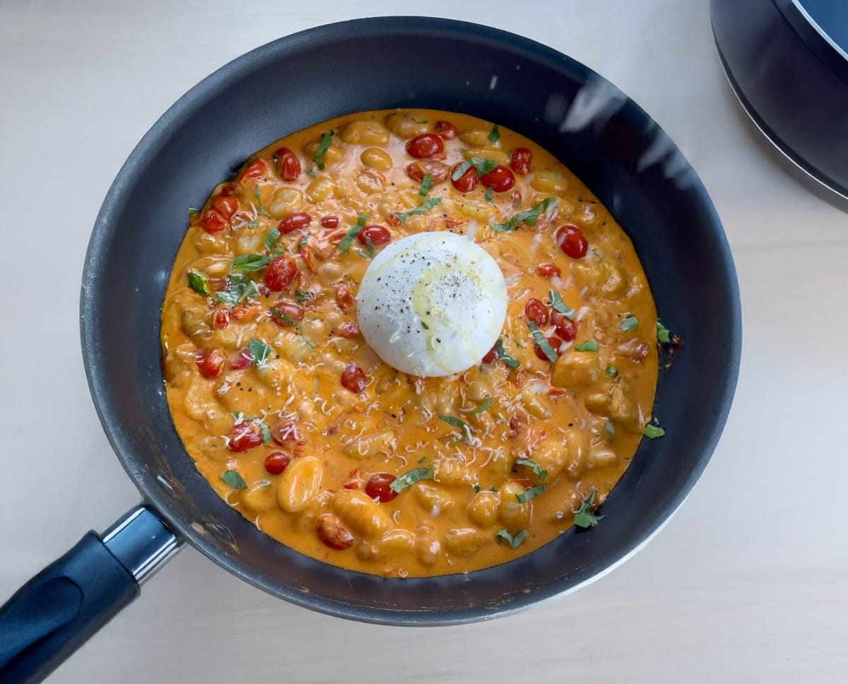 Creamy Tomato Gnocchi with Burrata