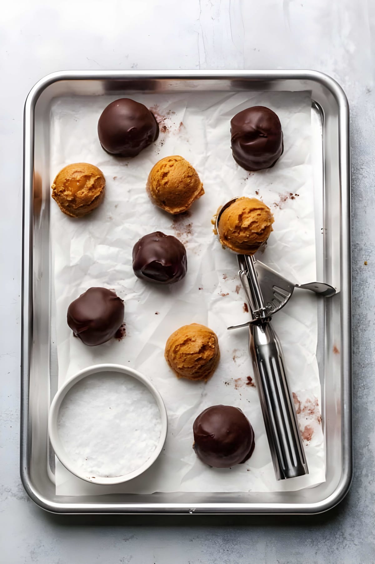 Paleo Chocolate Covered Almond Butter Balls