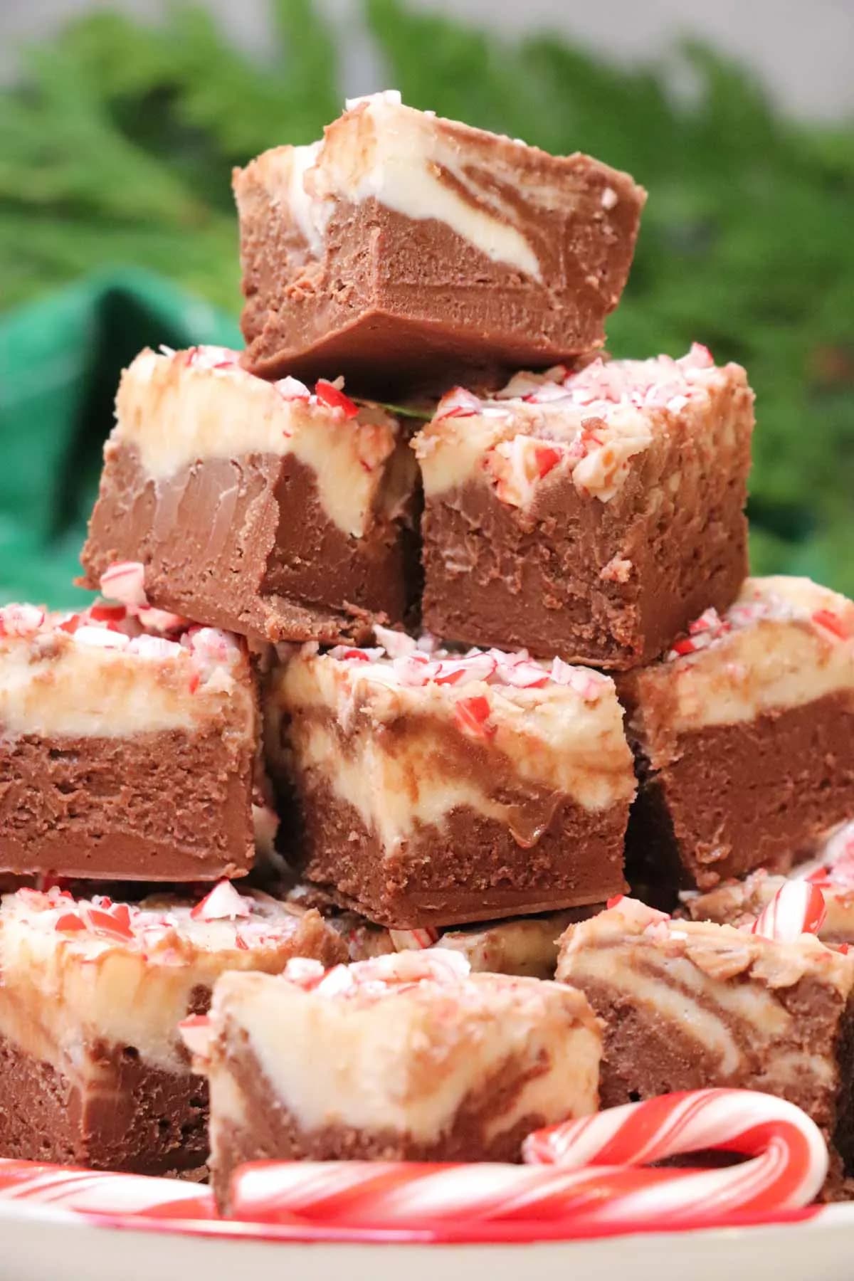 The Best Chocolate Peppermint Fudge