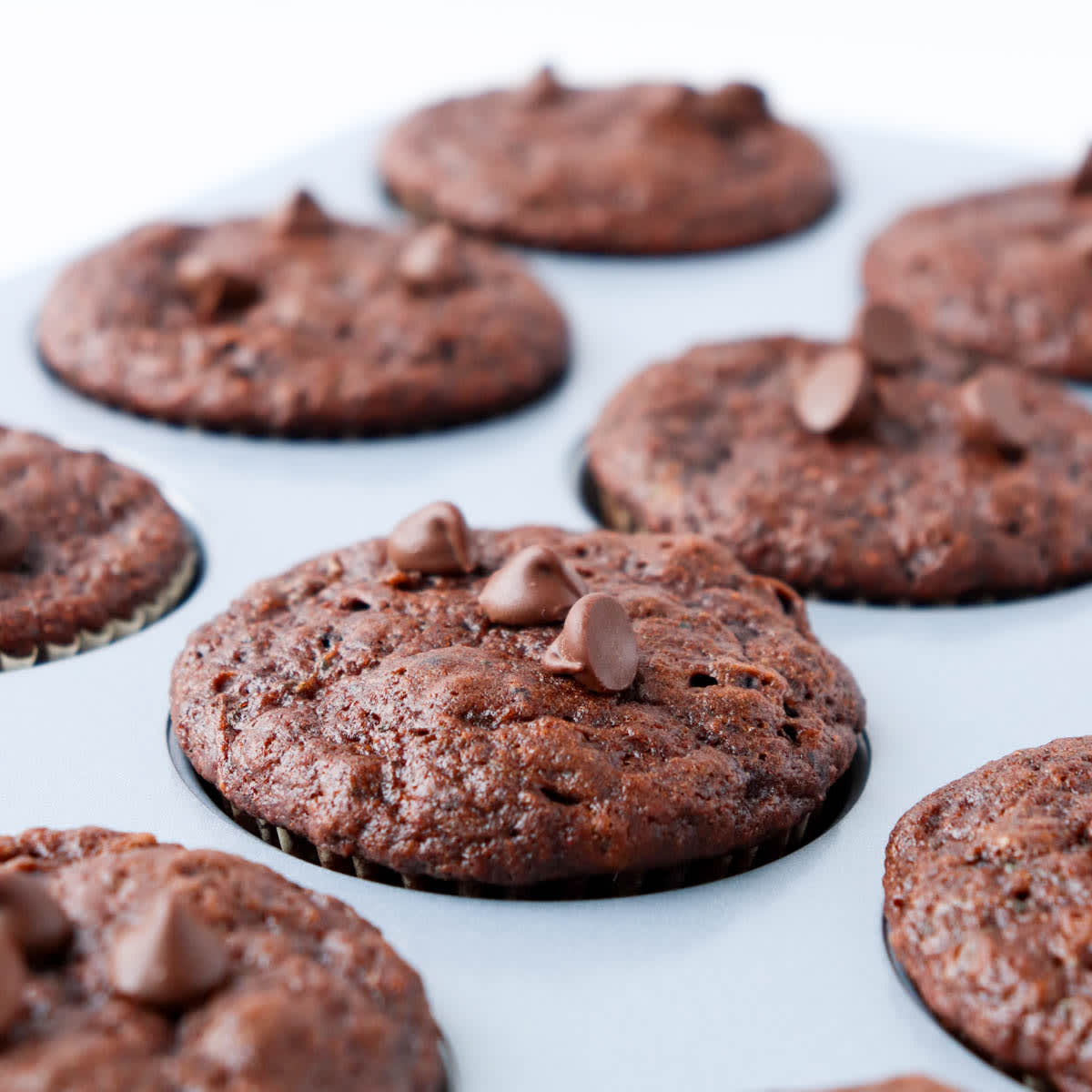 Double Chocolate Zucchini Muffins