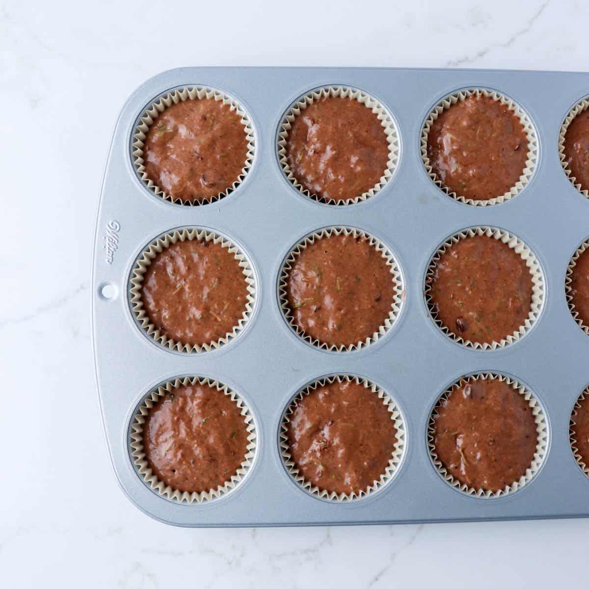Double Chocolate Zucchini Muffins