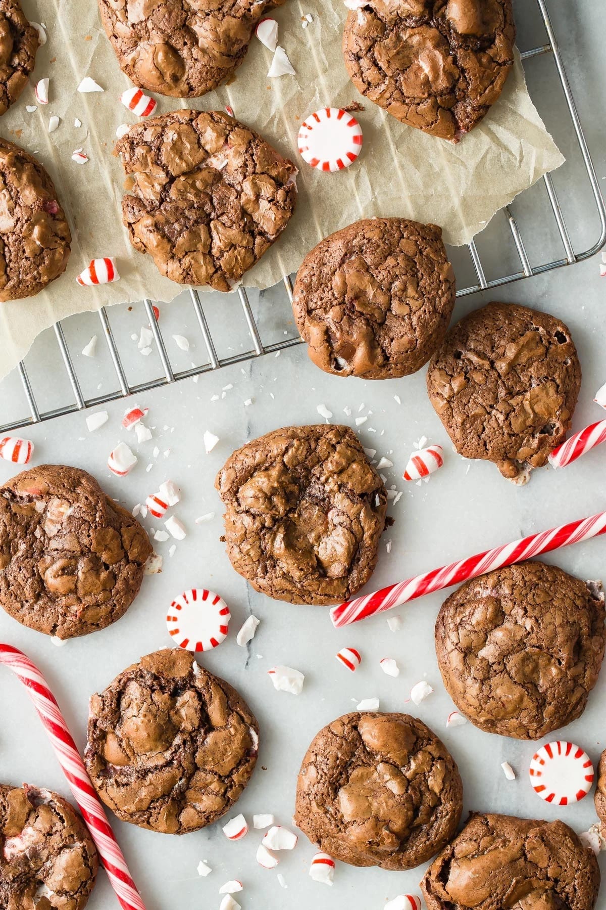 Peppermint Brookies (Brownie Cookies)
