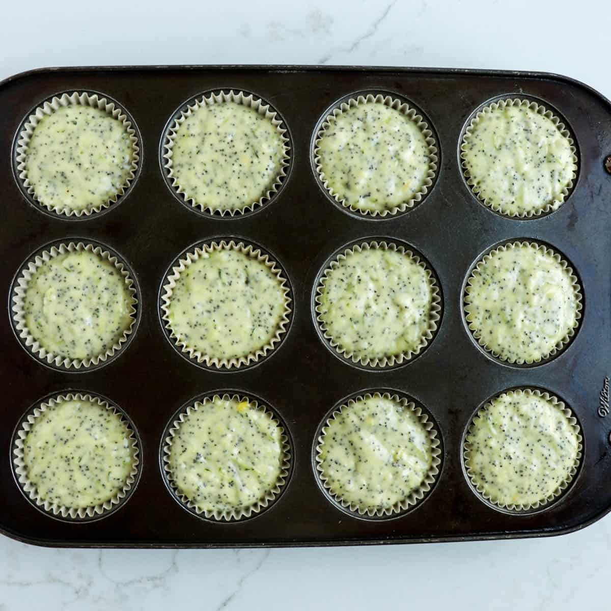 Zucchini Lemon Poppy Seed Muffins