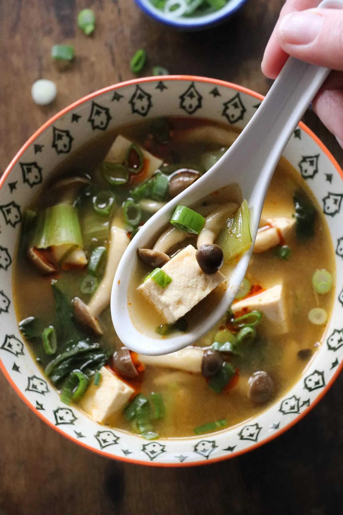 Easy Miso Soup with Veggies & Tofu