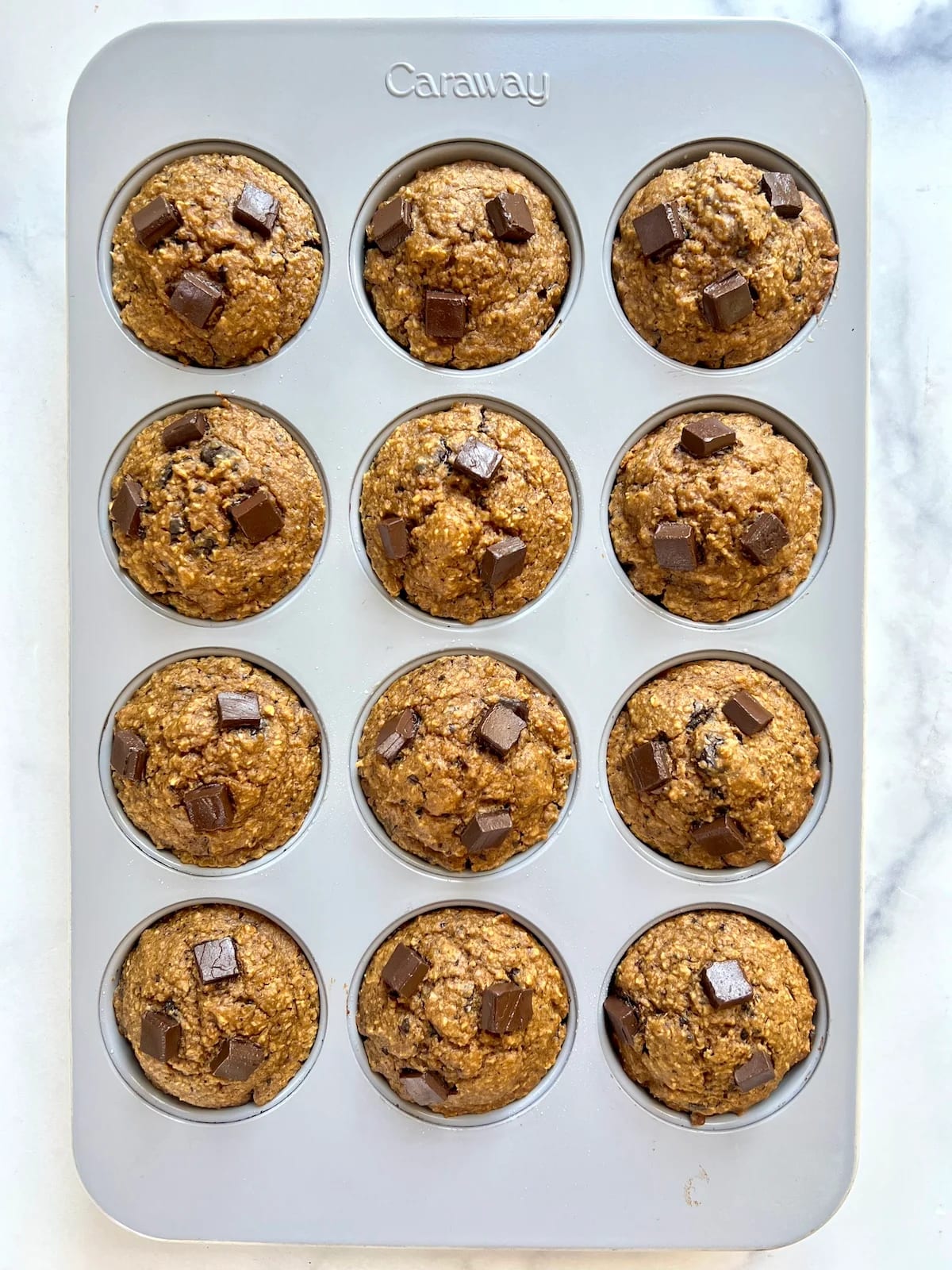 Flourless Pumpkin Chocolate Muffins
