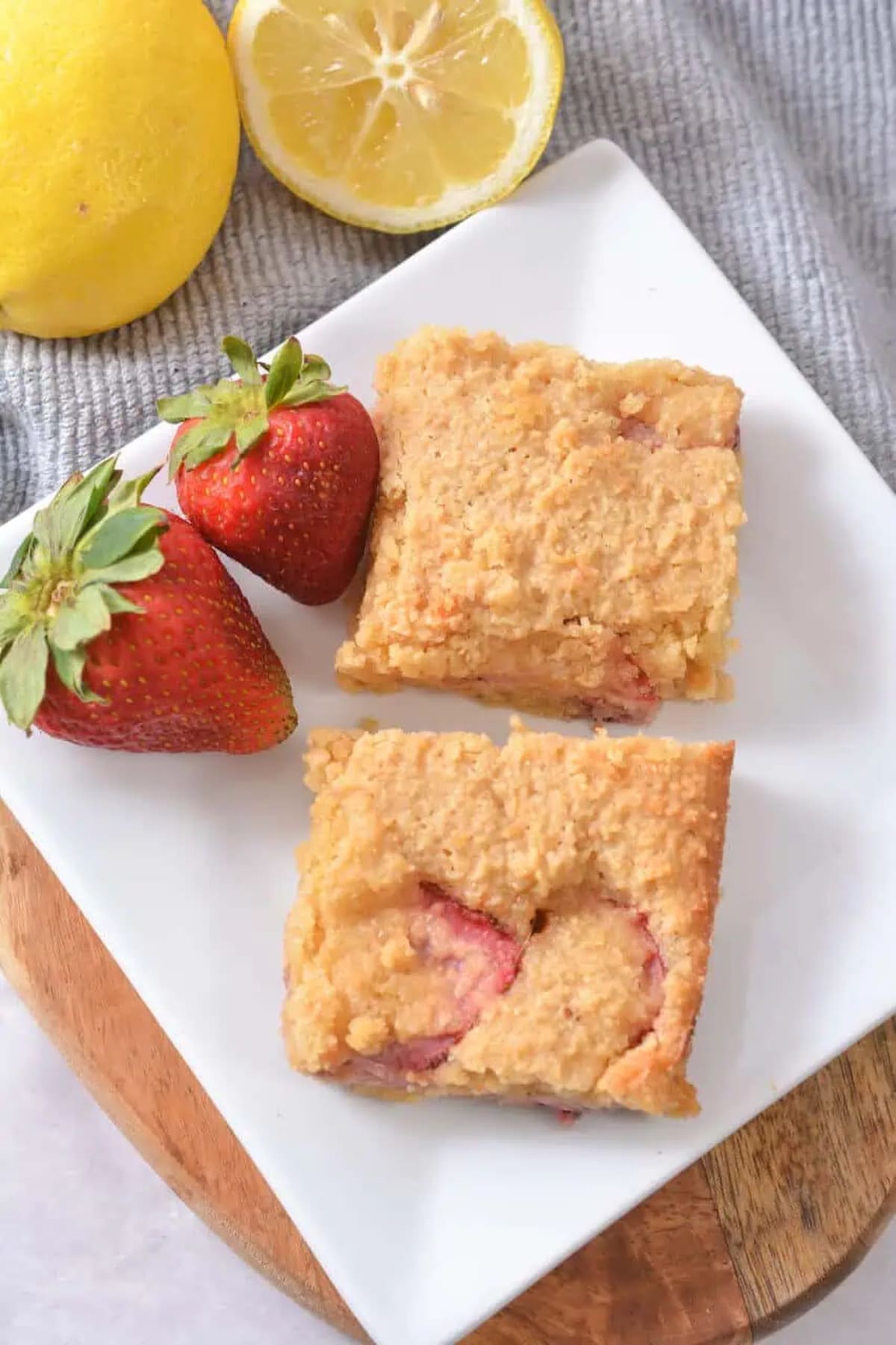 Strawberry Lemon Blondies