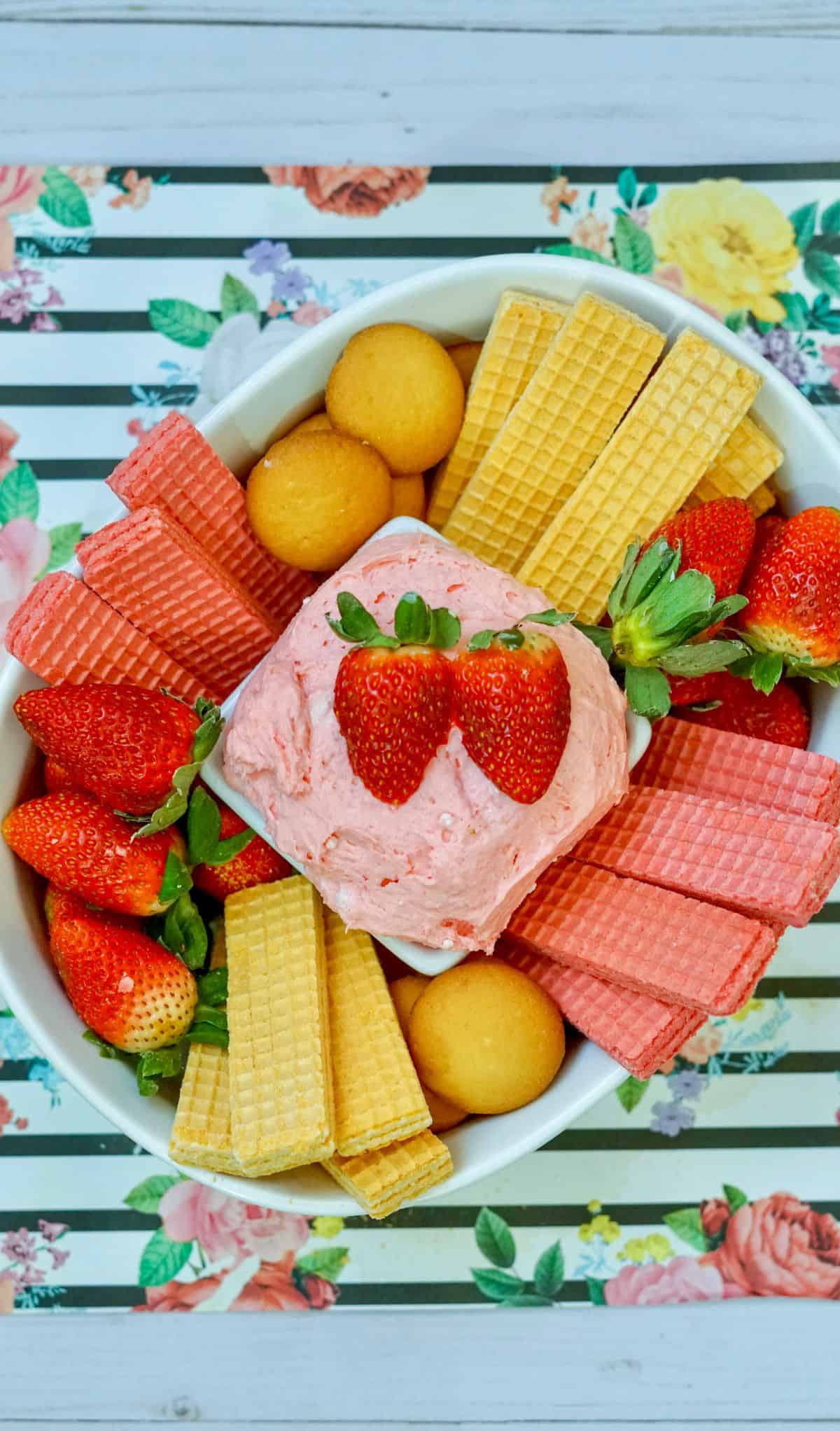 Strawberry Cake Batter Dip
