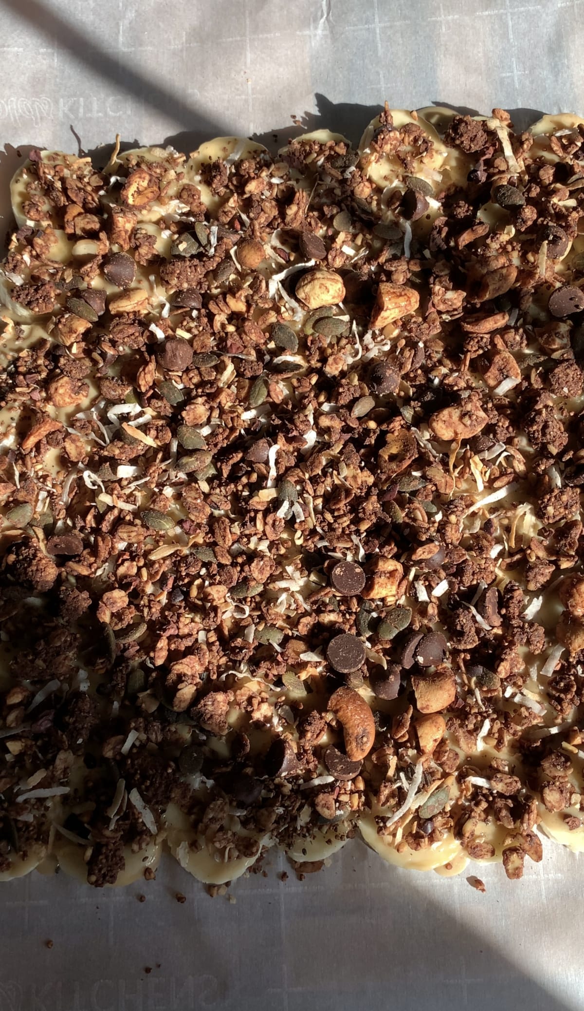 Sesame Granola Banana Bark