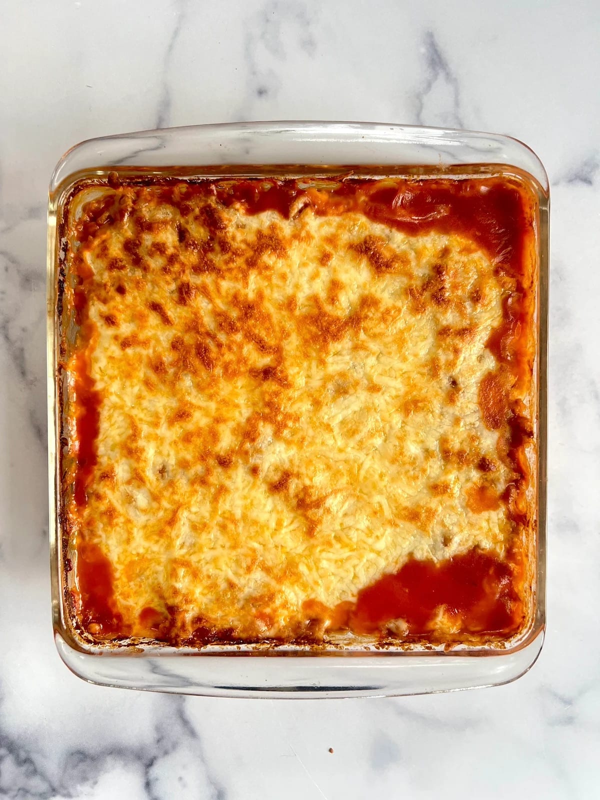 Baked Farro with Lentils, Tomato and Mozzarella