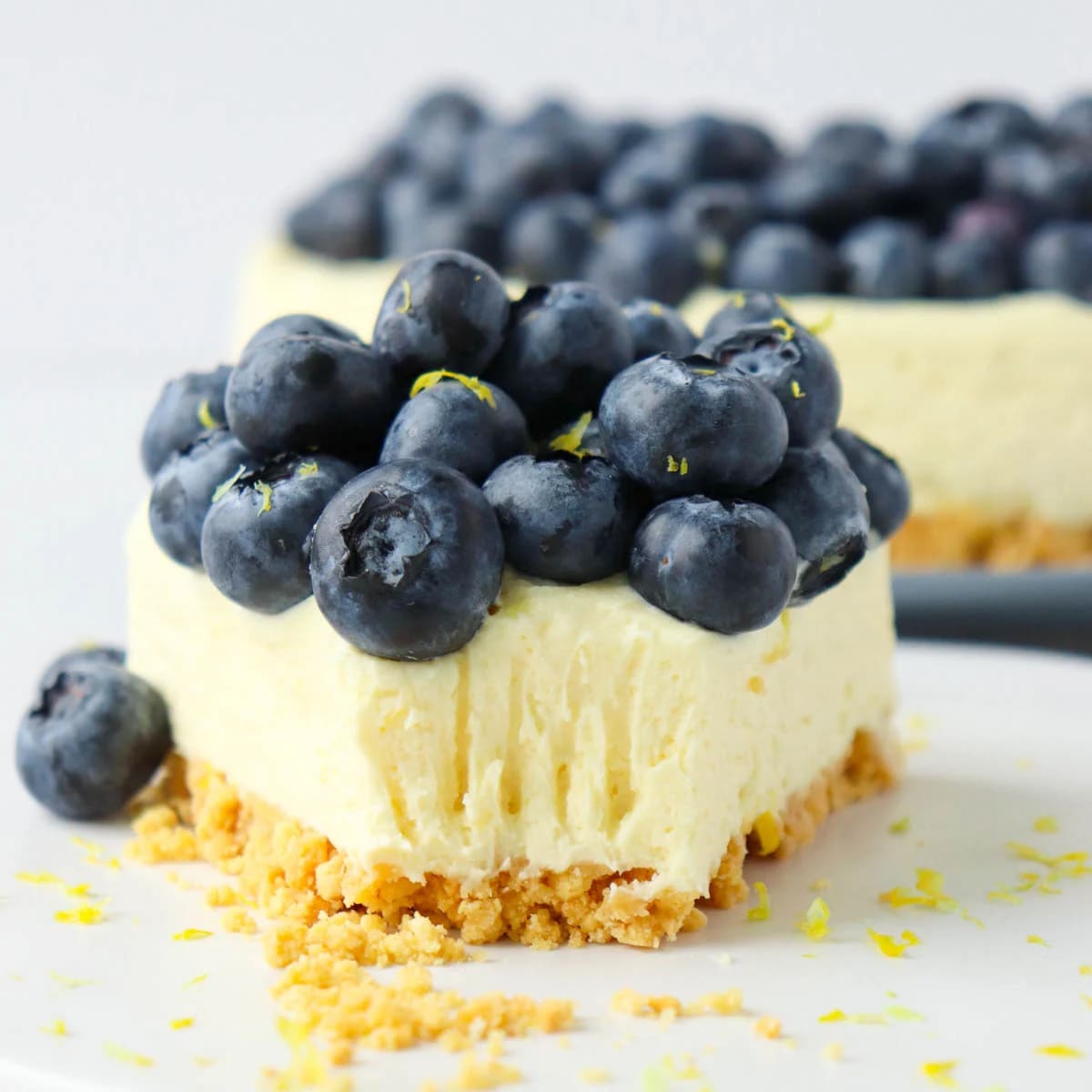 No-Bake Blueberry Lemon Cheesecake