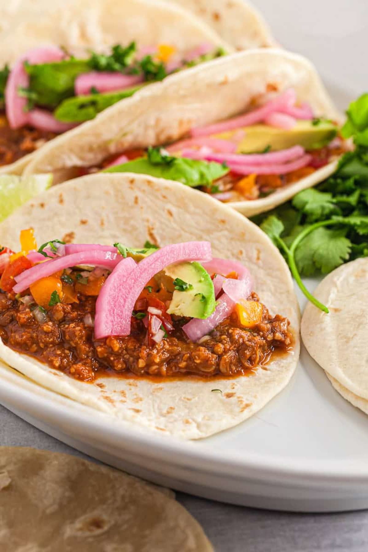 Lentil Tacos (Easy Vegan Green Tacos)