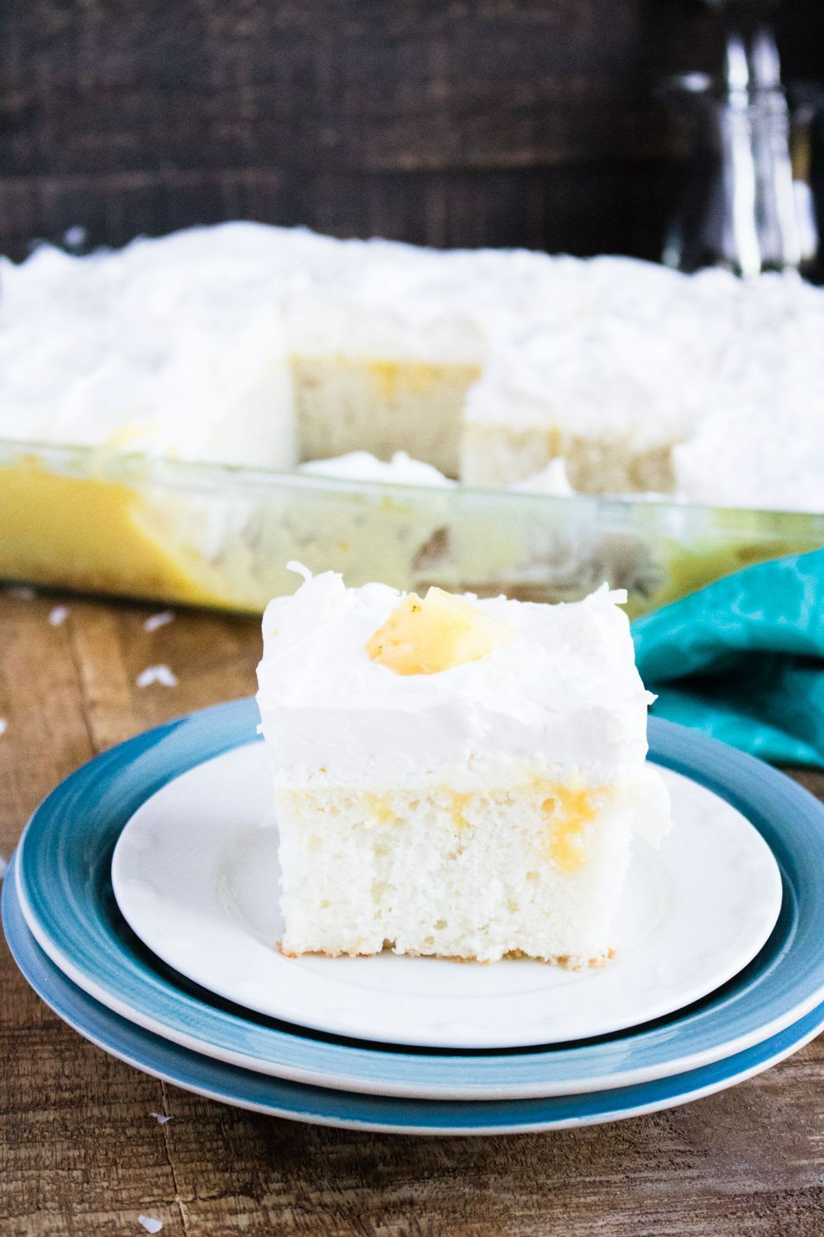 Pina Colada Poke Cake