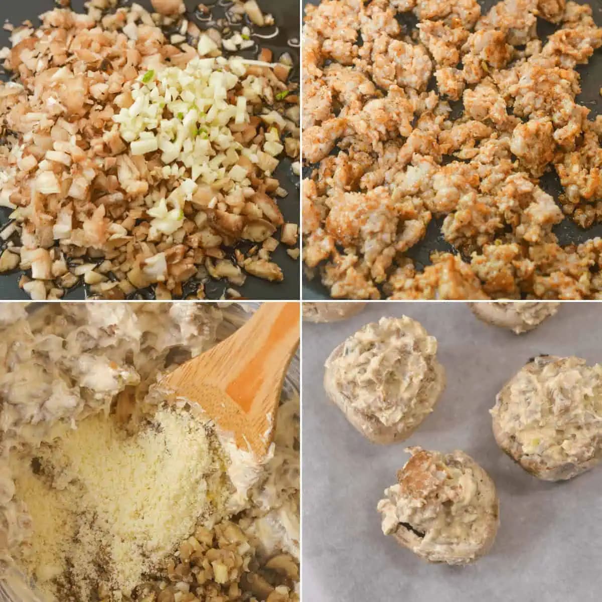 Sausage Cream Cheese Filled Mushrooms