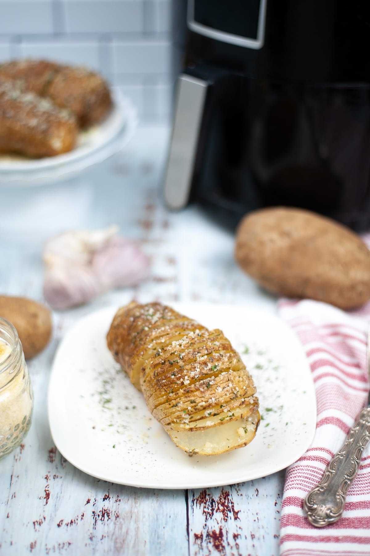 Air Fryer Hasselback Potatoes