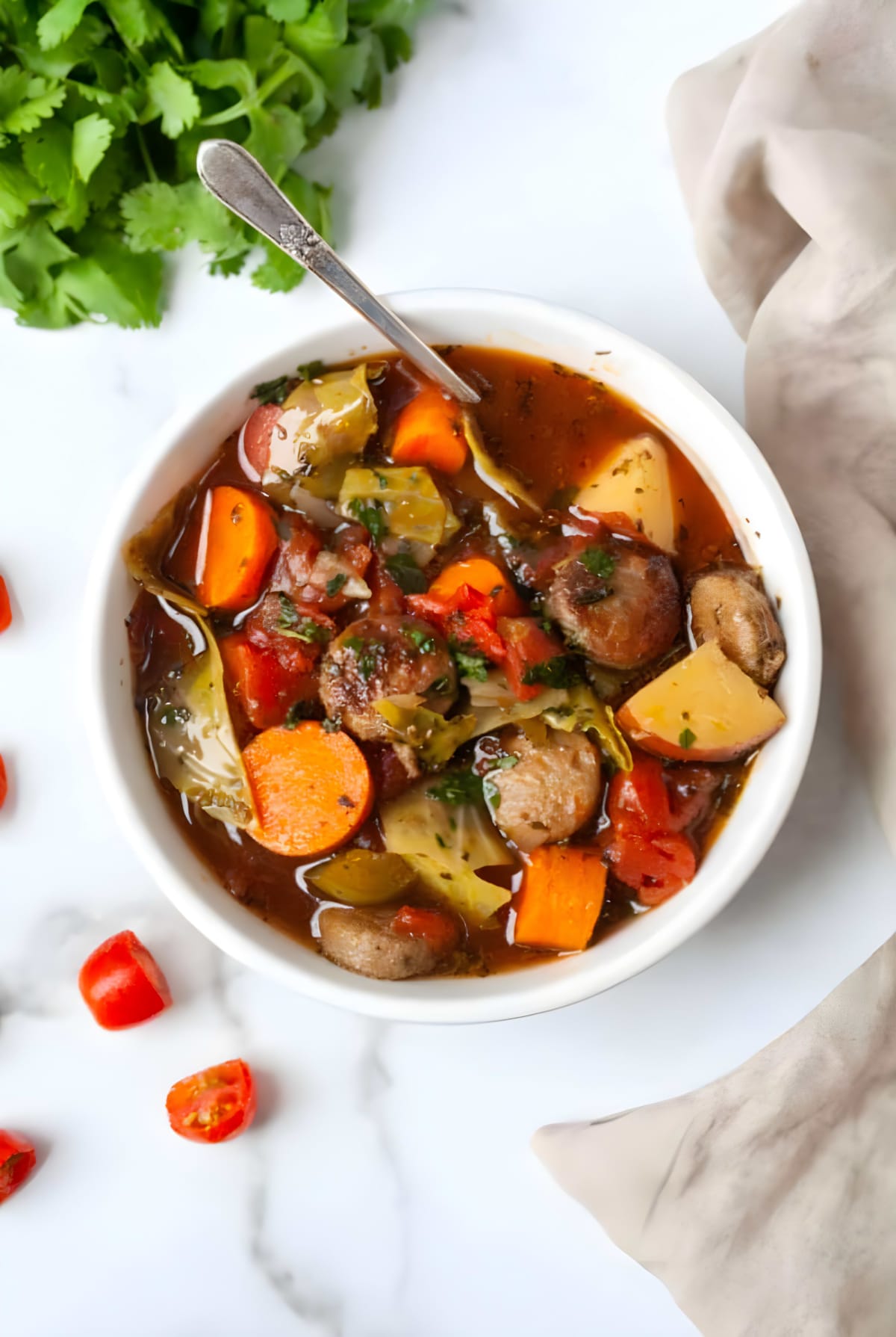 Paleo Sausage Cabbage Soup